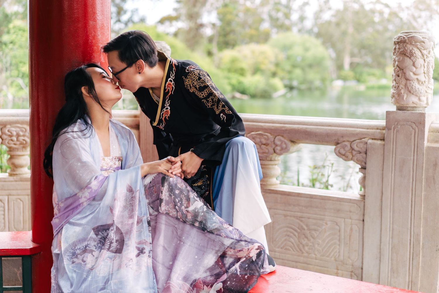 Cinematic & editorial engagement photos taken at San Francisco's Golden Gate Park.