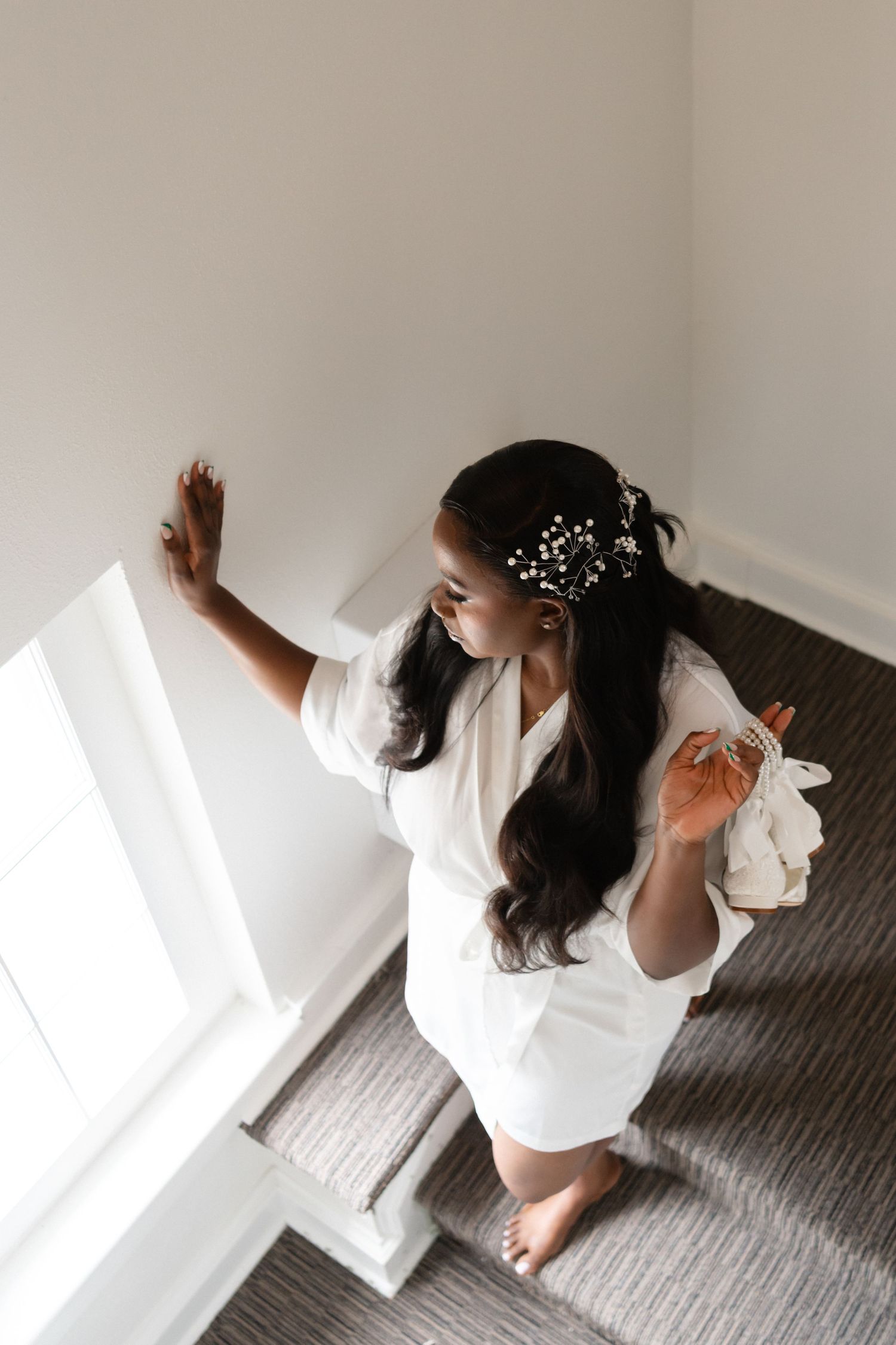 Waterloo Wedding. A bride is getting ready to meet her groom.