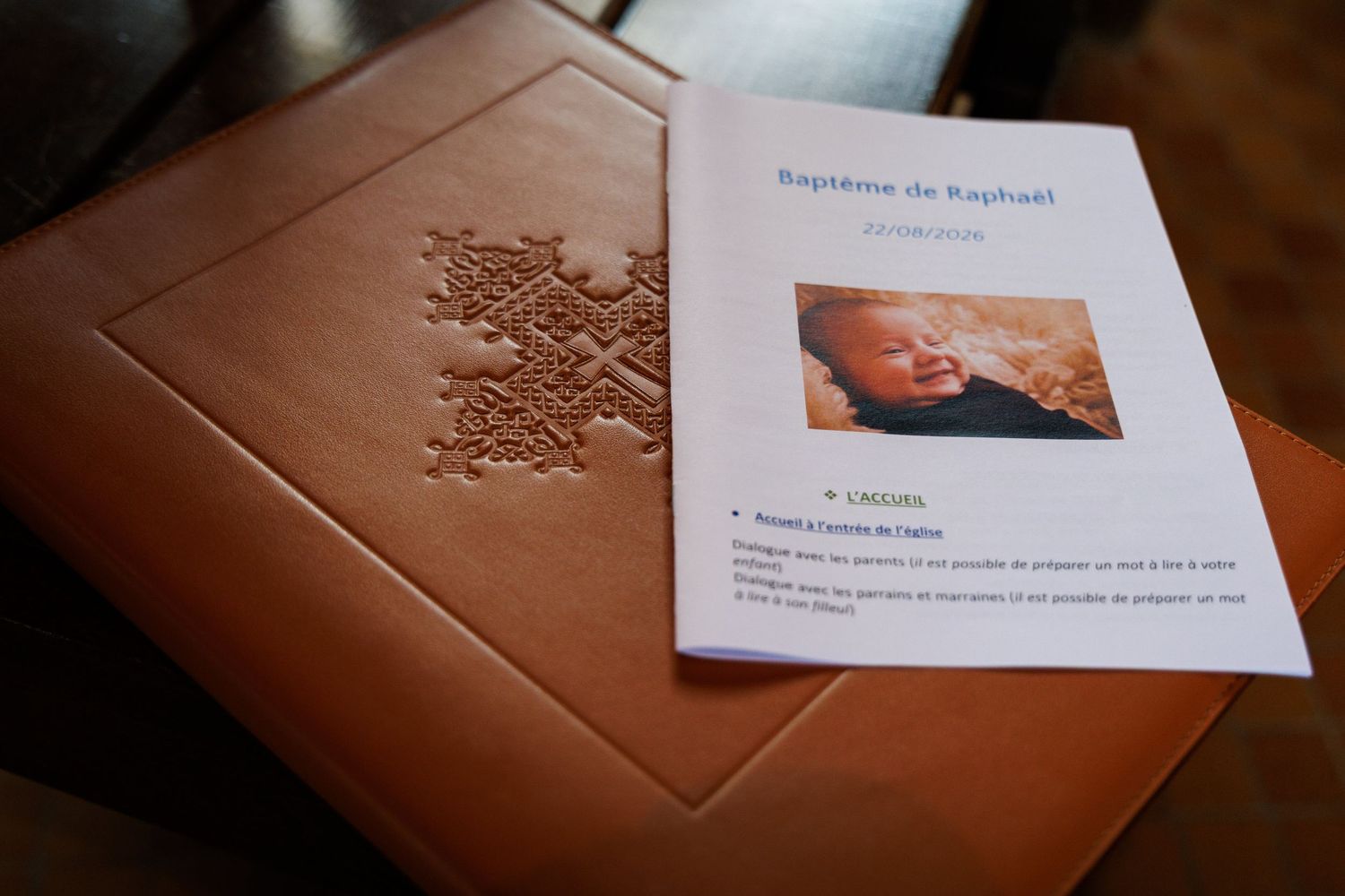 Photographie de détail lors d'un baptême