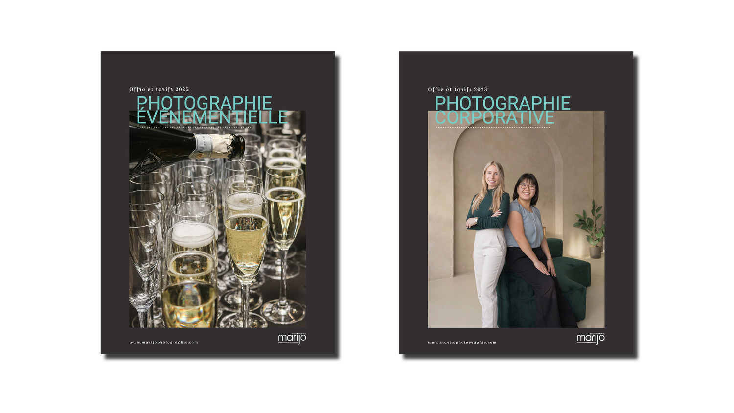 Guides d'offres et tarifs pour forfaits photos offerts par Marijo Photographie.