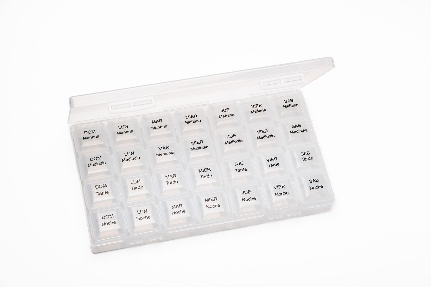 E-commerce shot of weekly pill organizer