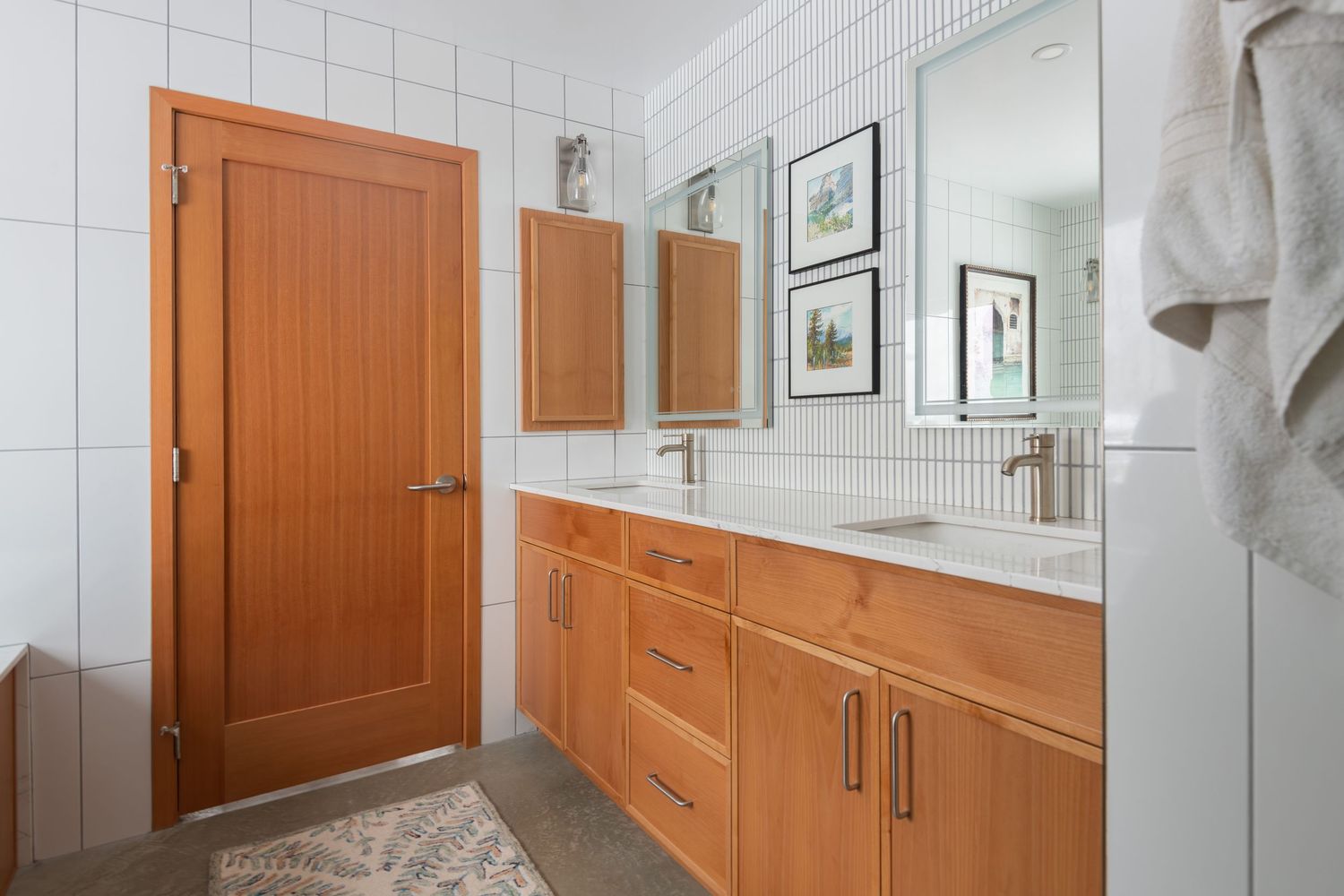 Contemporary bathroom with freestanding tub, Calgary interior photographer