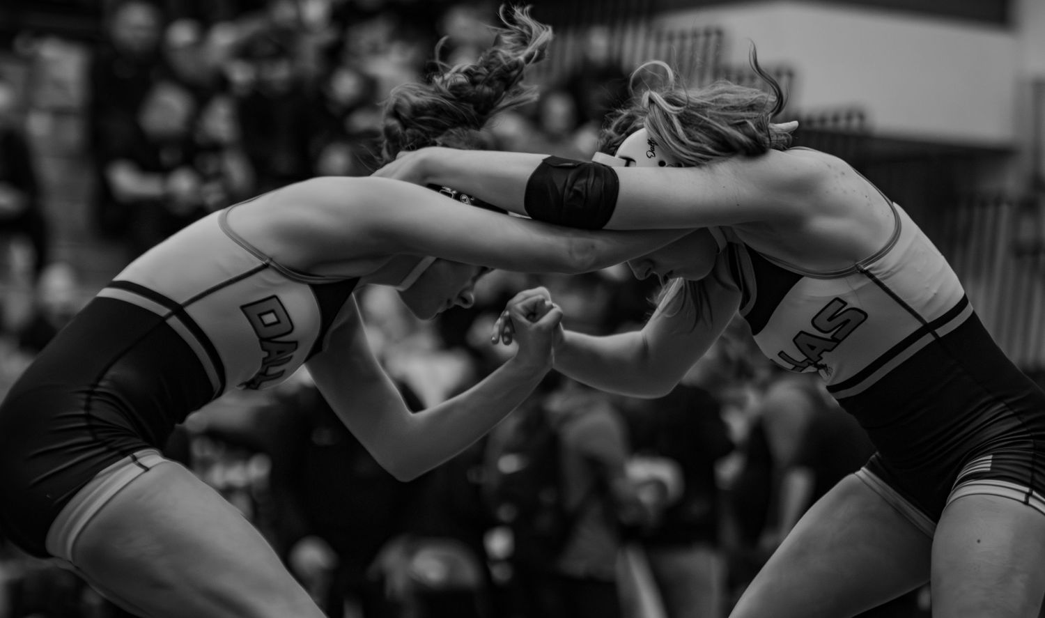 Dallas High School Girls Wresting - action shot