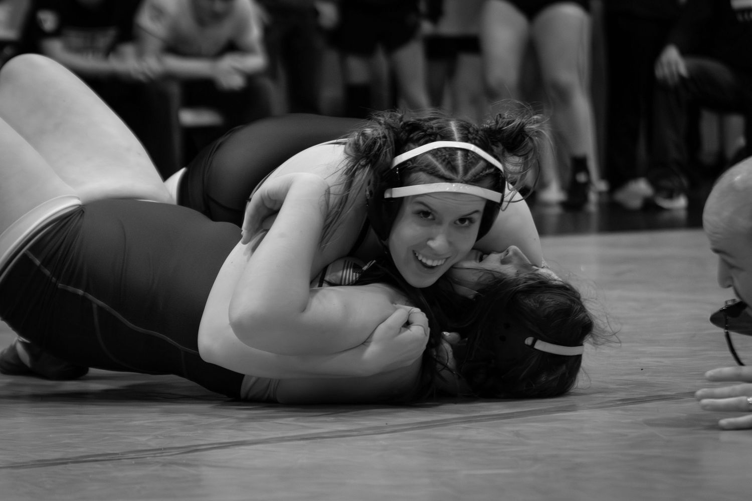 Dallas High School Girls Wresting - action shot
