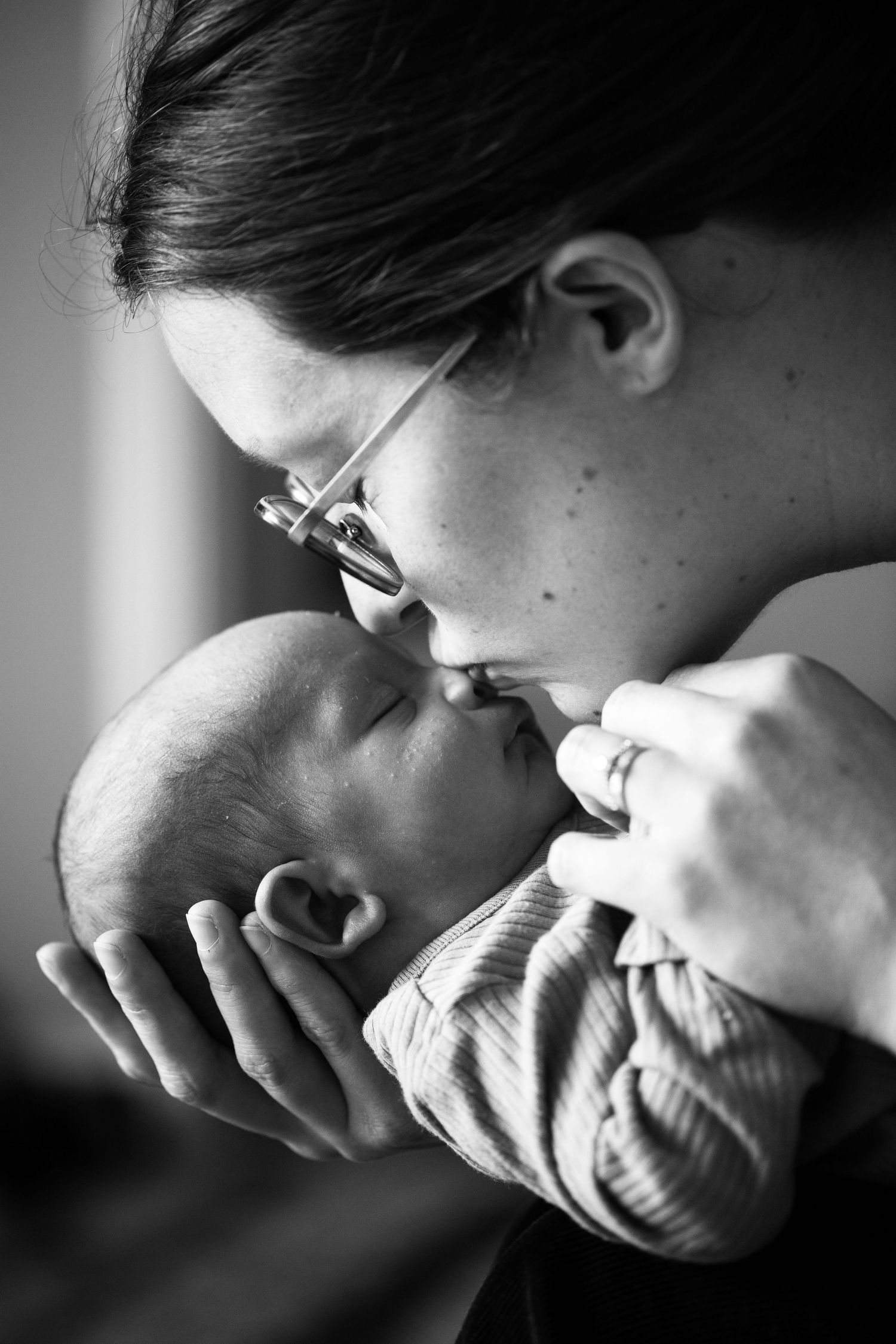 Portrait of mum and newborn. Newborn, matrescence, postpartum and Fourth Trimester photography by The Mother's Eye in Bermondsey, London.