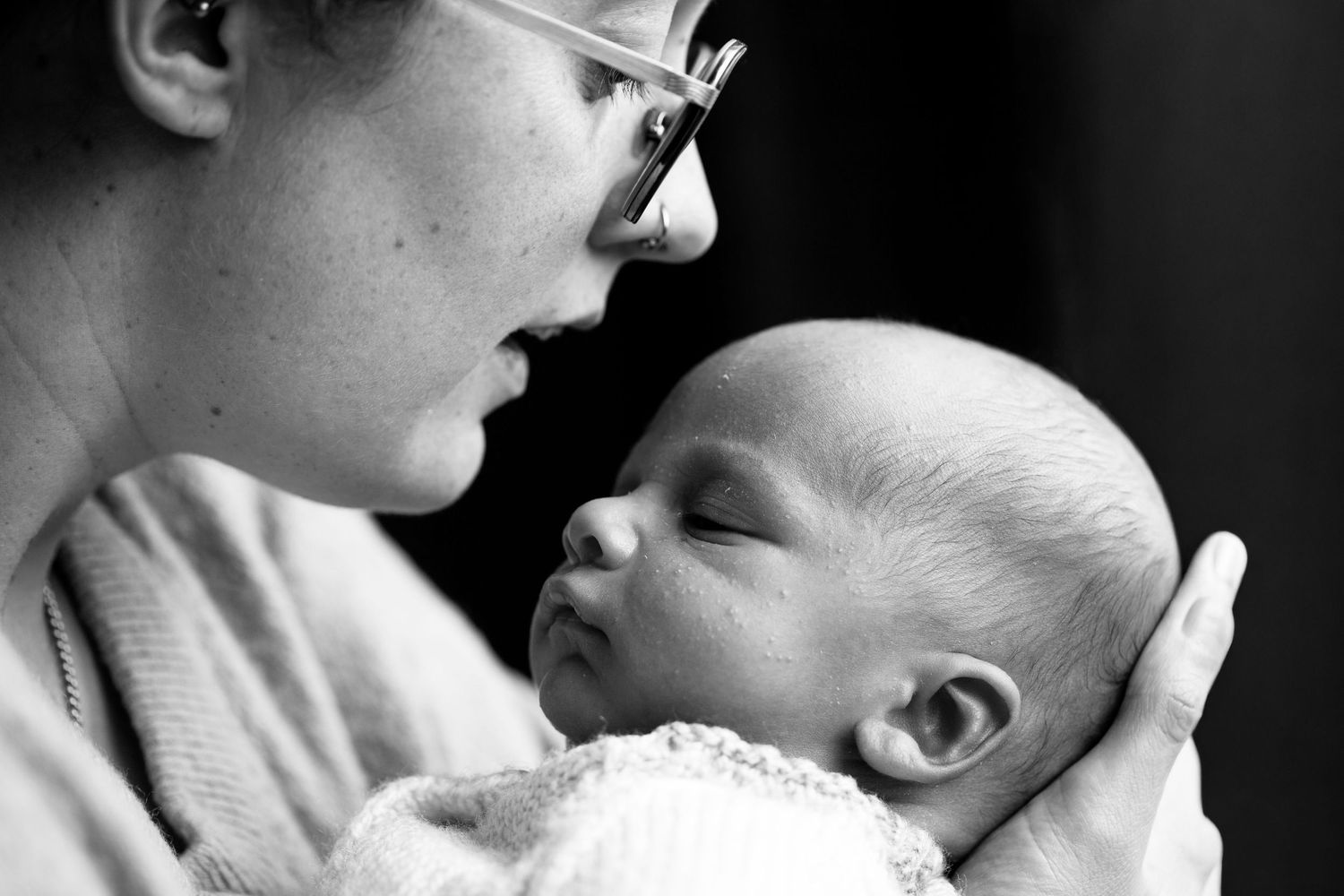 Portrait of mum and newborn. Newborn, matrescence, postpartum and Fourth Trimester photography by The Mother's Eye in Norwood, London.