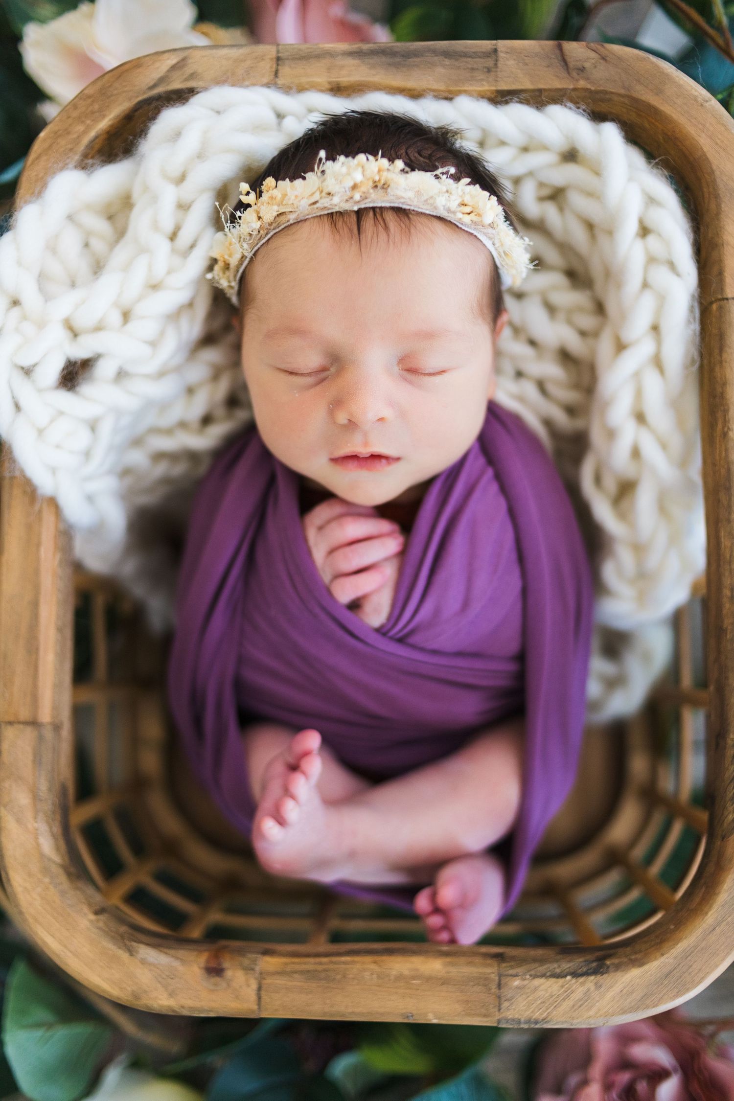 Sleeping newborn in soft studio setup, captured by Fairchild Photo Co., Springfield newborn photographer, 417 area.