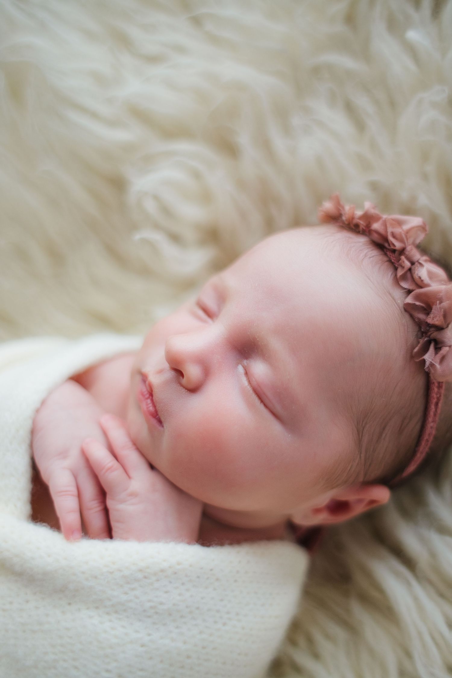 close up newborn baby face soft natural light Springfield Missouri