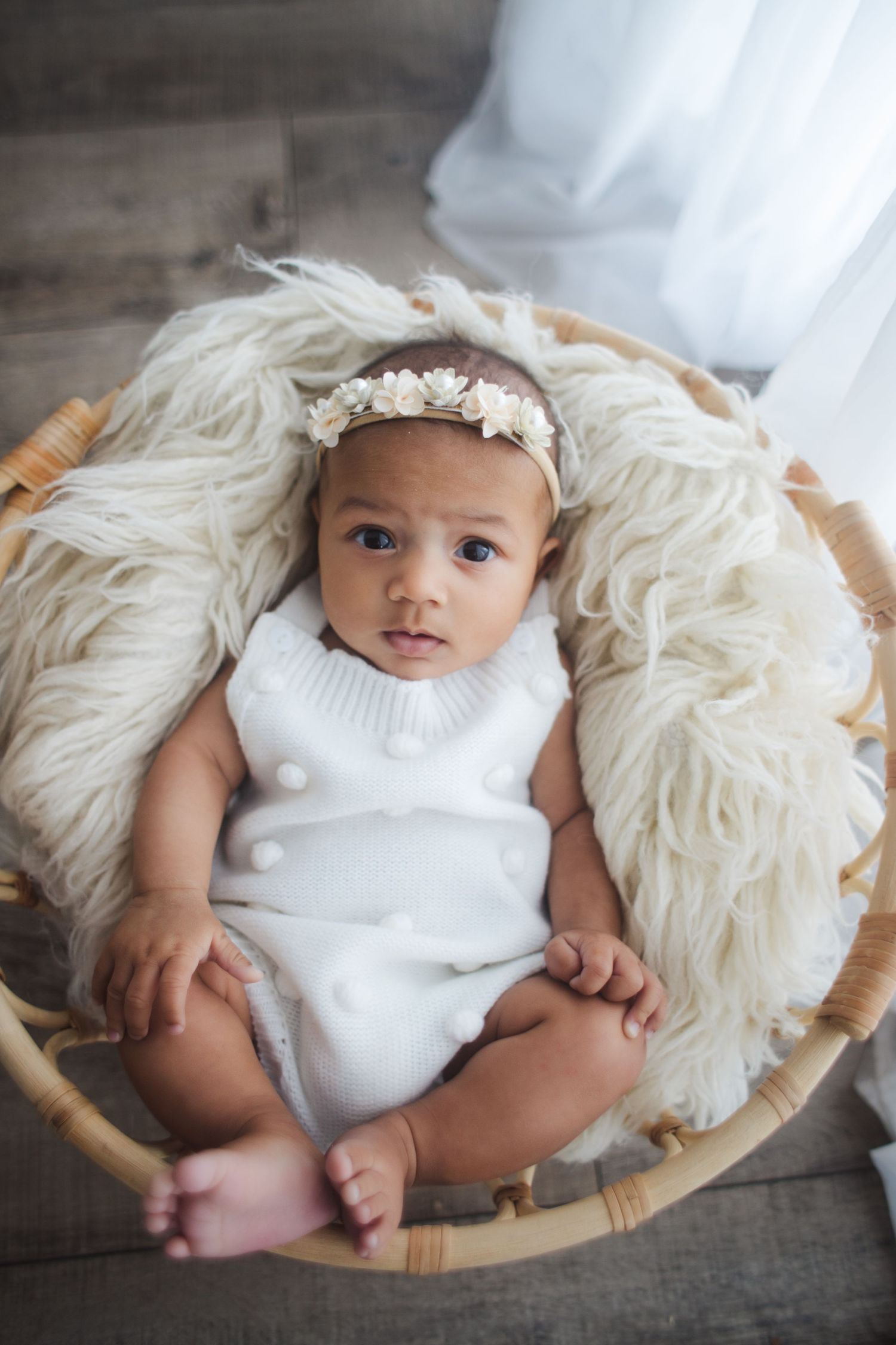 Baby milestone photography in downtown Springfield studio