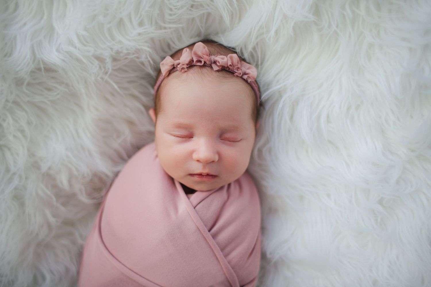 sleepy newborn baby portrait natural light studio Springfield MO