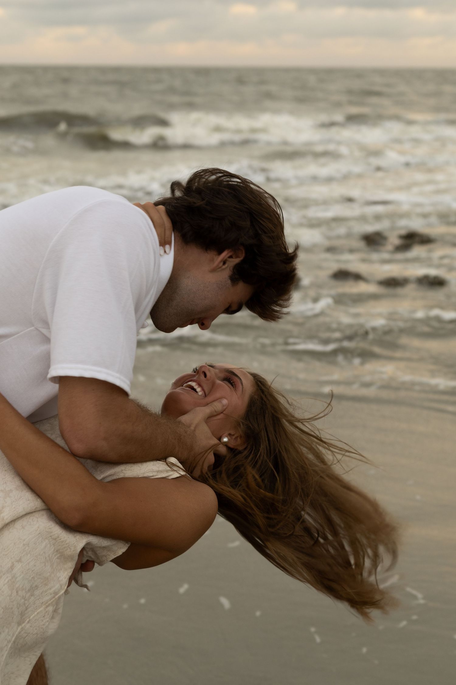 Couples Beach Photoshoot - Jekyll Island, Georgia - Driftwood Beach - Captured by Camdyn Lifestyle & Portrait Photography