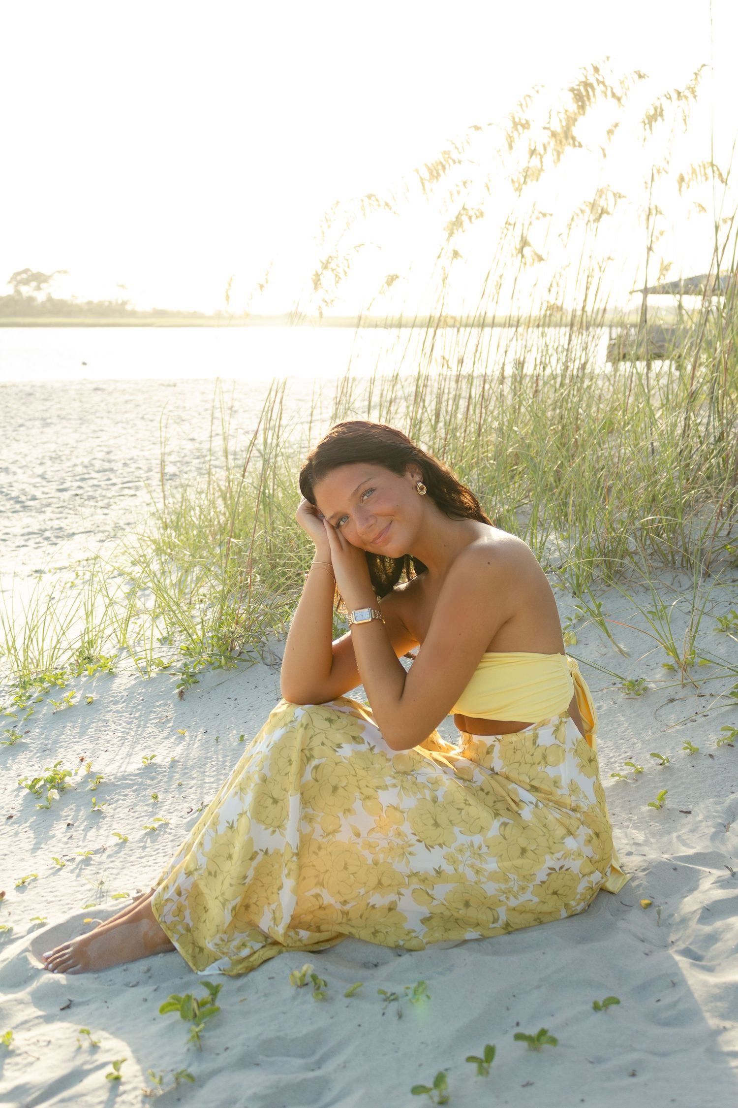 Tybee Island, Georgia Golden Hour Beach Senior Photoshoot - Captured by Camdyn Lifestyle & Portrait Photography - Richmond Hill, Georgia