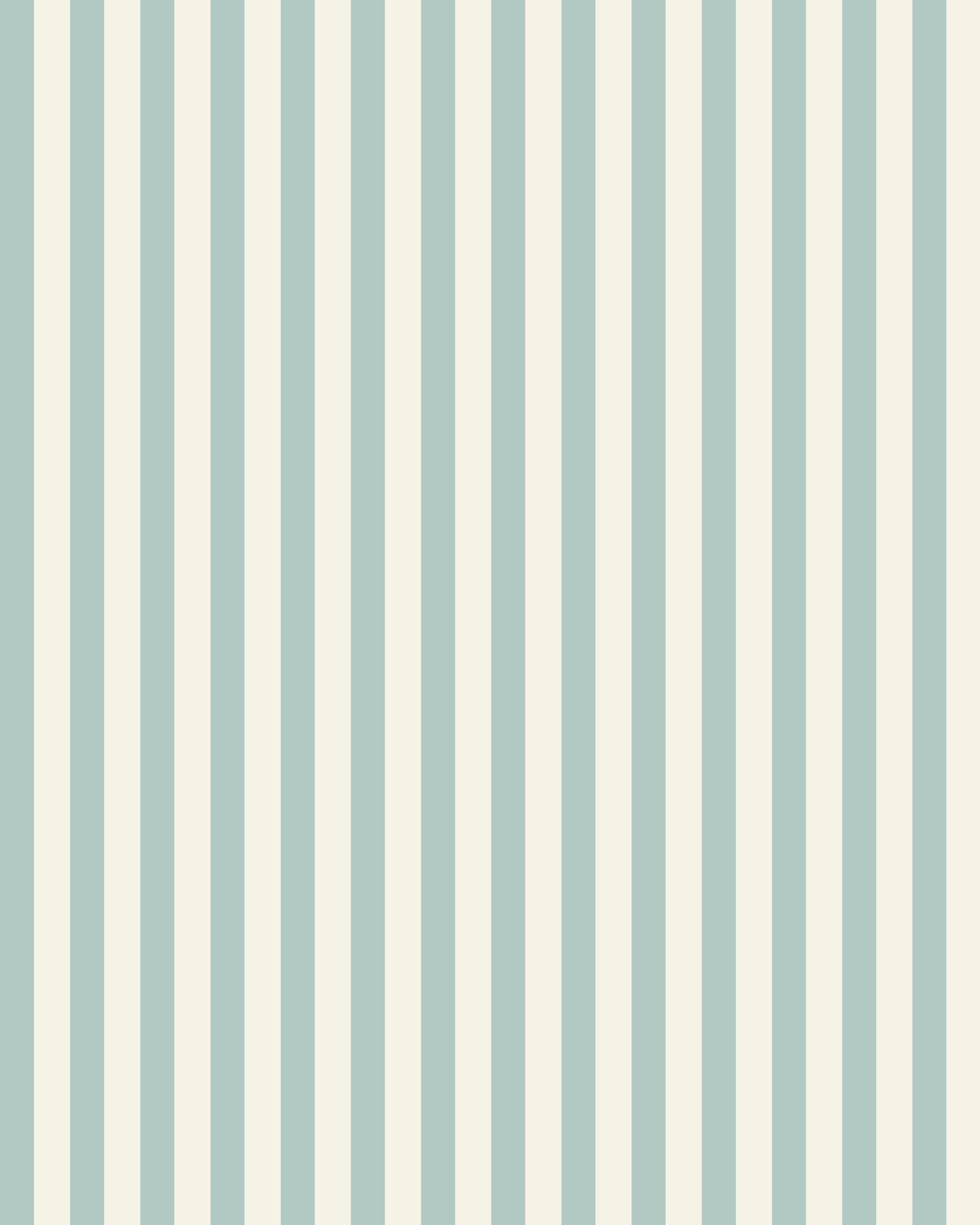 Classic vertical stripe wallpaper pattern in soft duck egg blue and cream, perfect for elegant interior design.