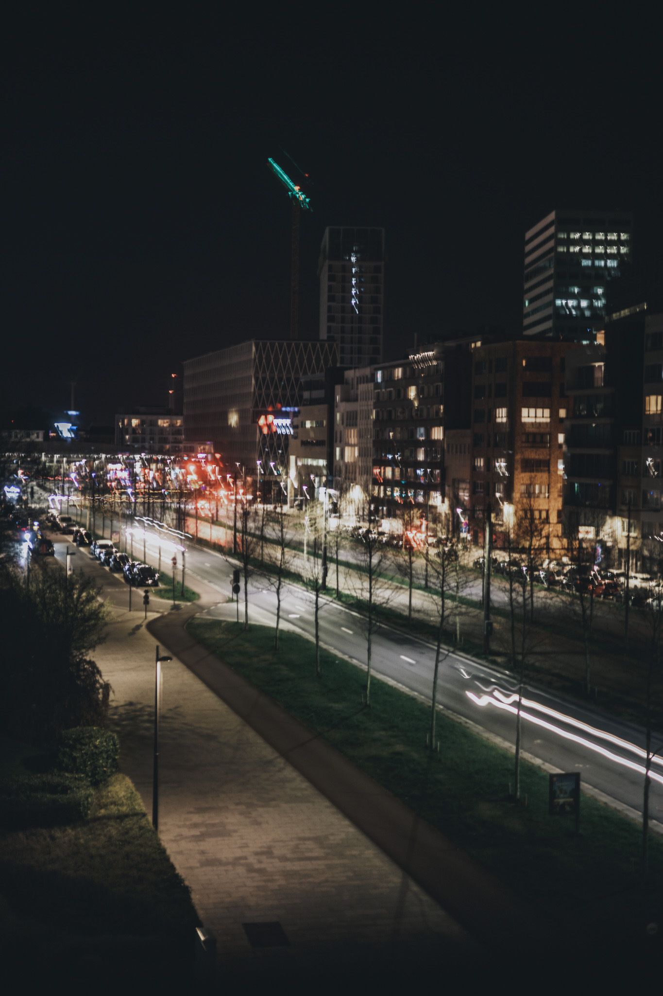 My take at the long exposure of cars at nighttime from my hotel window.