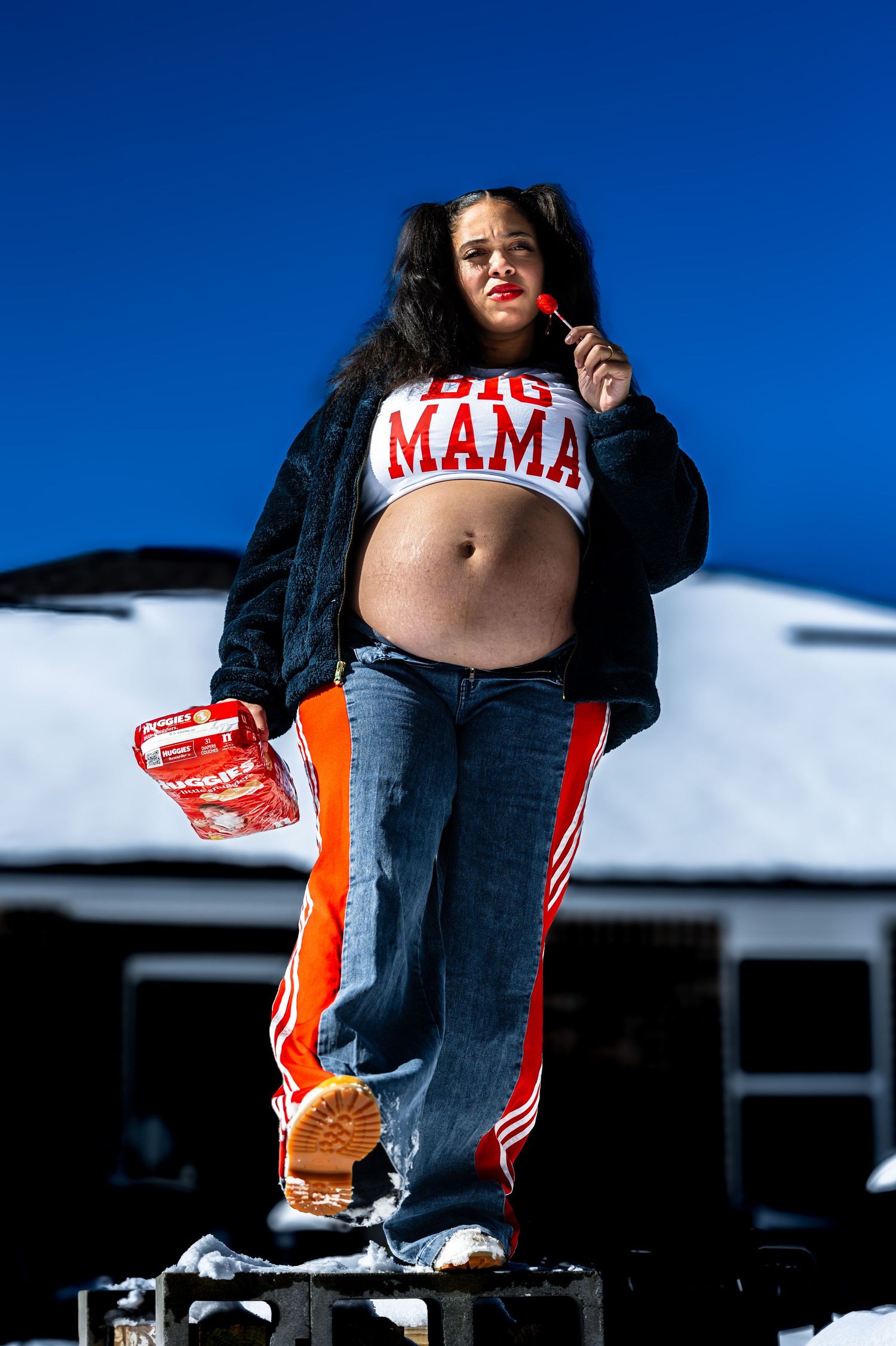 Maternity taking during Florida's blizzard like weather. Big Mama styled shoot