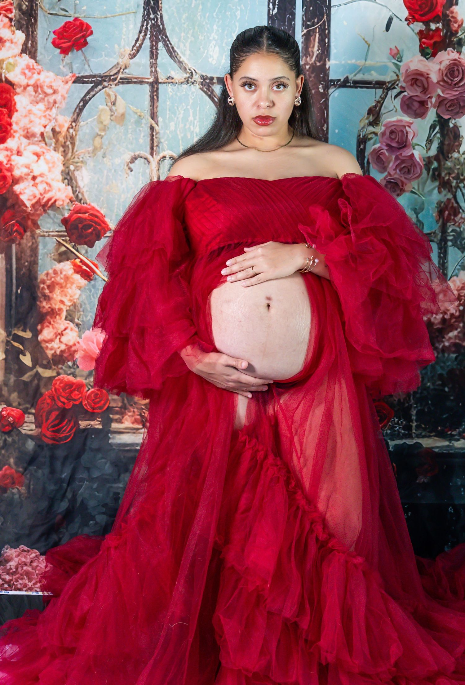 Tiara's in-home maternity setup.