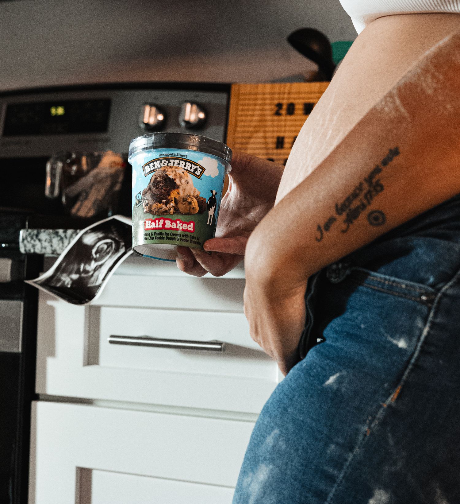 Tiara's maternity shot. Half-Baked