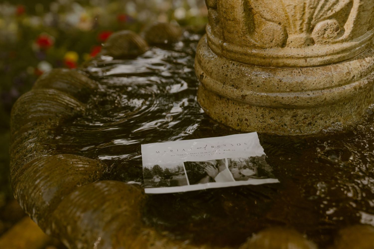 Vintage-style detail shot of wedding cake decorations.
