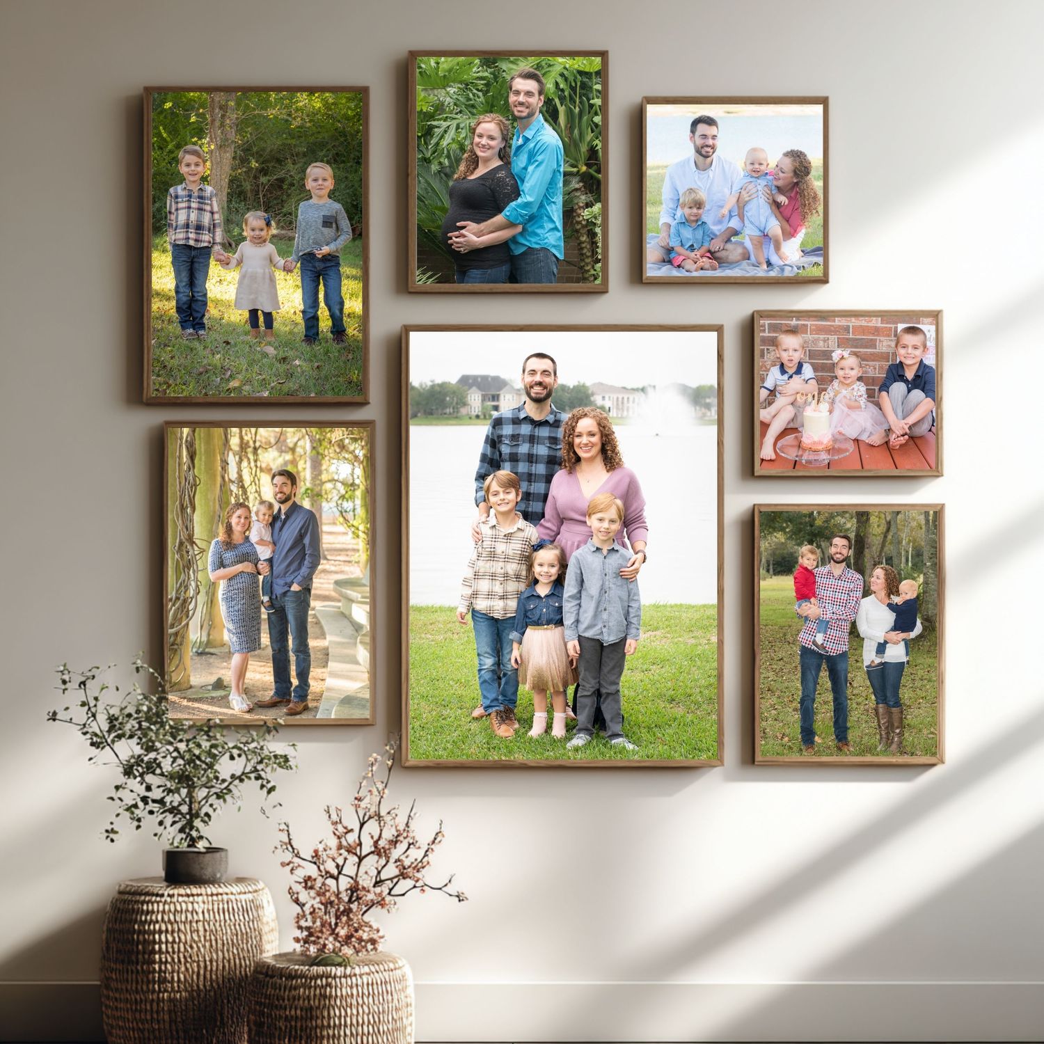 wall art of a houston family
