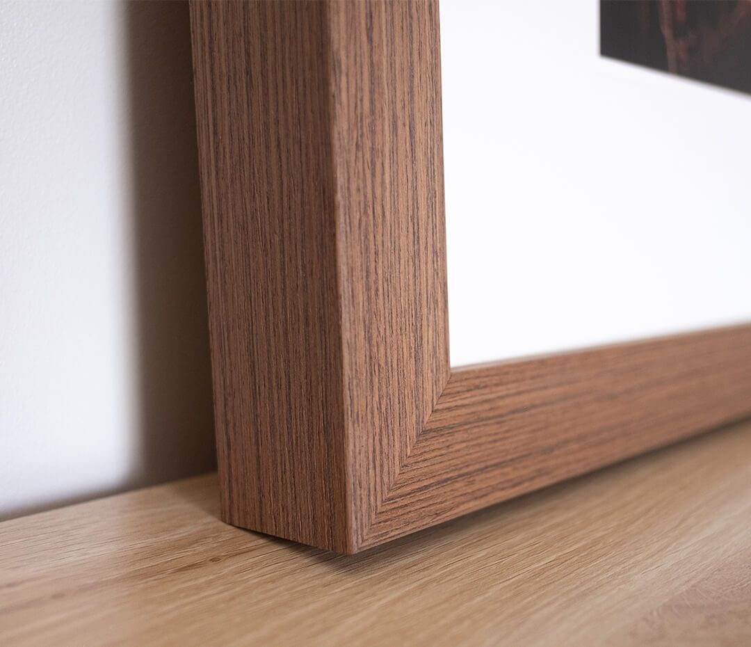 close up picture of a wooden frame products of 4 ever paw prints pet photography