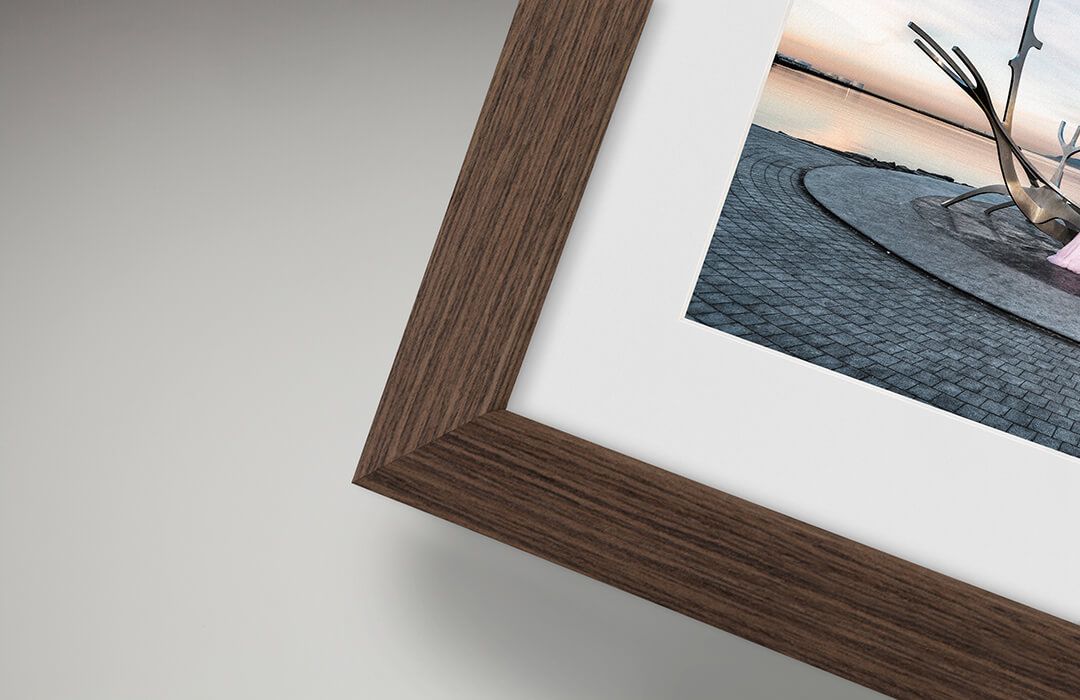 picture of wood effect frame in Chestnut, which are products that 4 ever paw prints pet photography sells