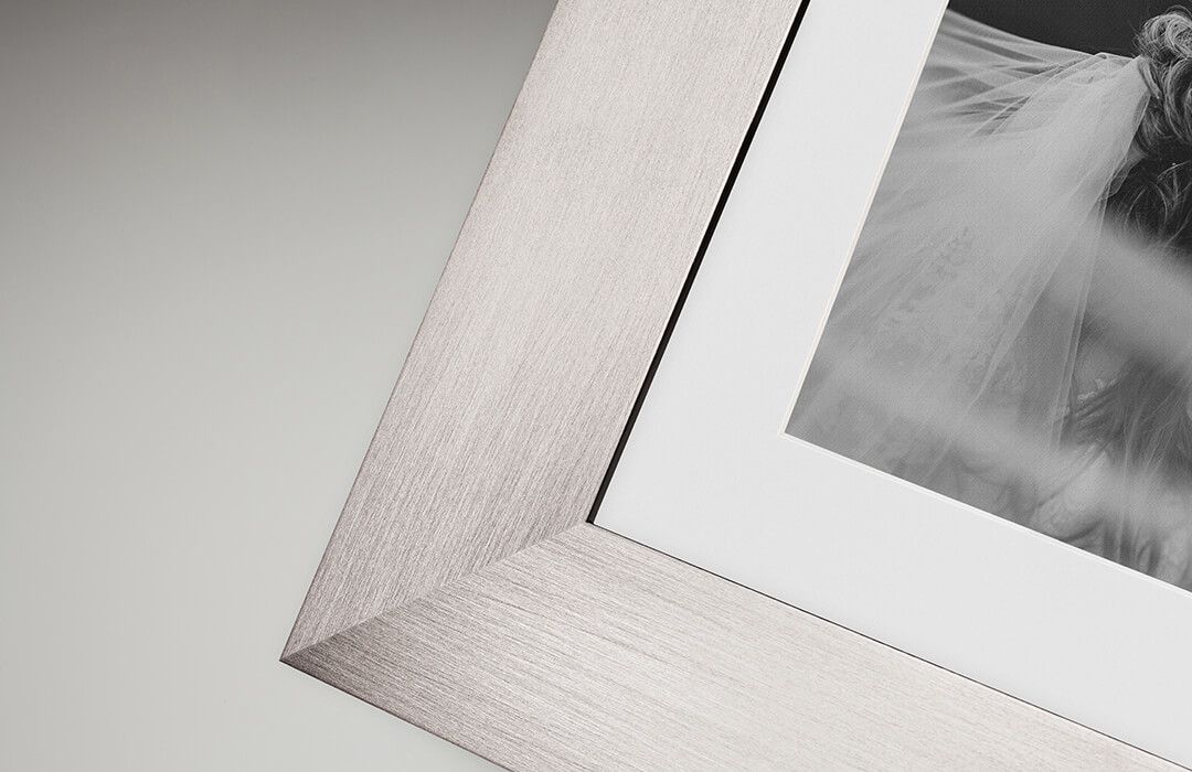 picture of metallic effect frame in Silver, which are products that 4 ever paw prints pet photography sells