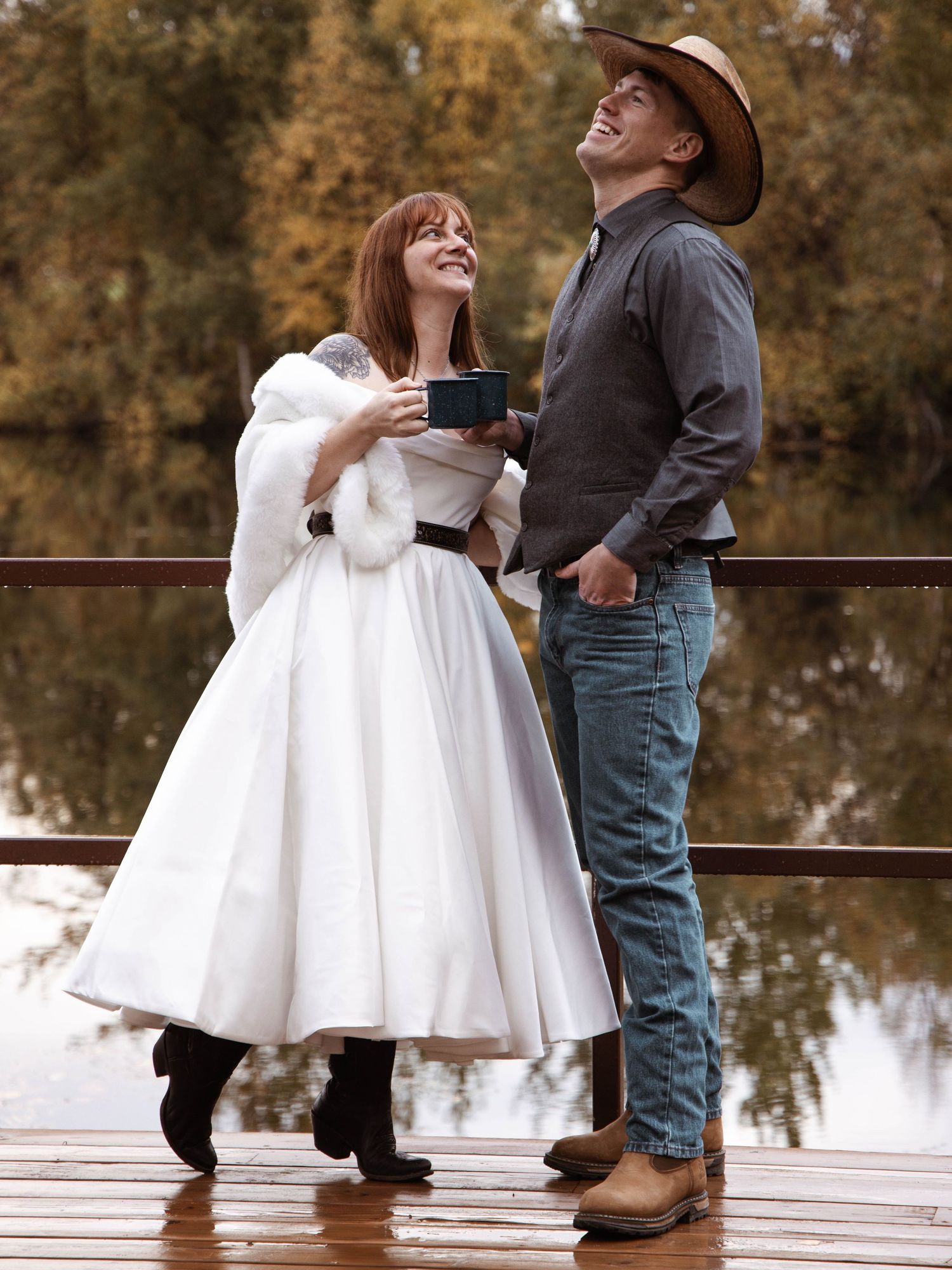 Western Style Elopement, Boyd Bison Ranch, Palmer Alaska