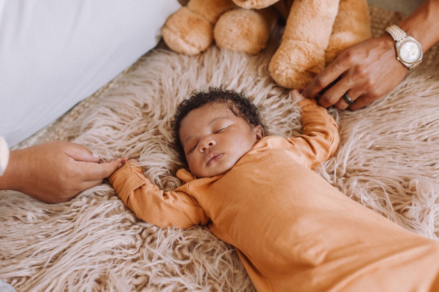 Newborn photoshoot in studio in Miami, FL.