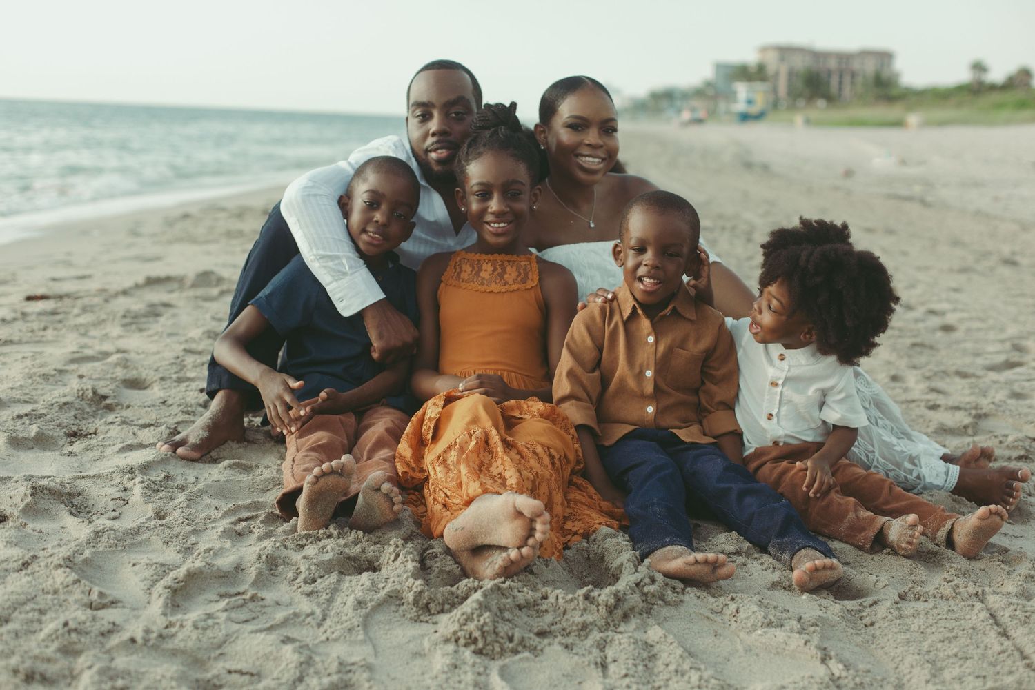 Family Photoshoot on the beach in Hollywood, FL.