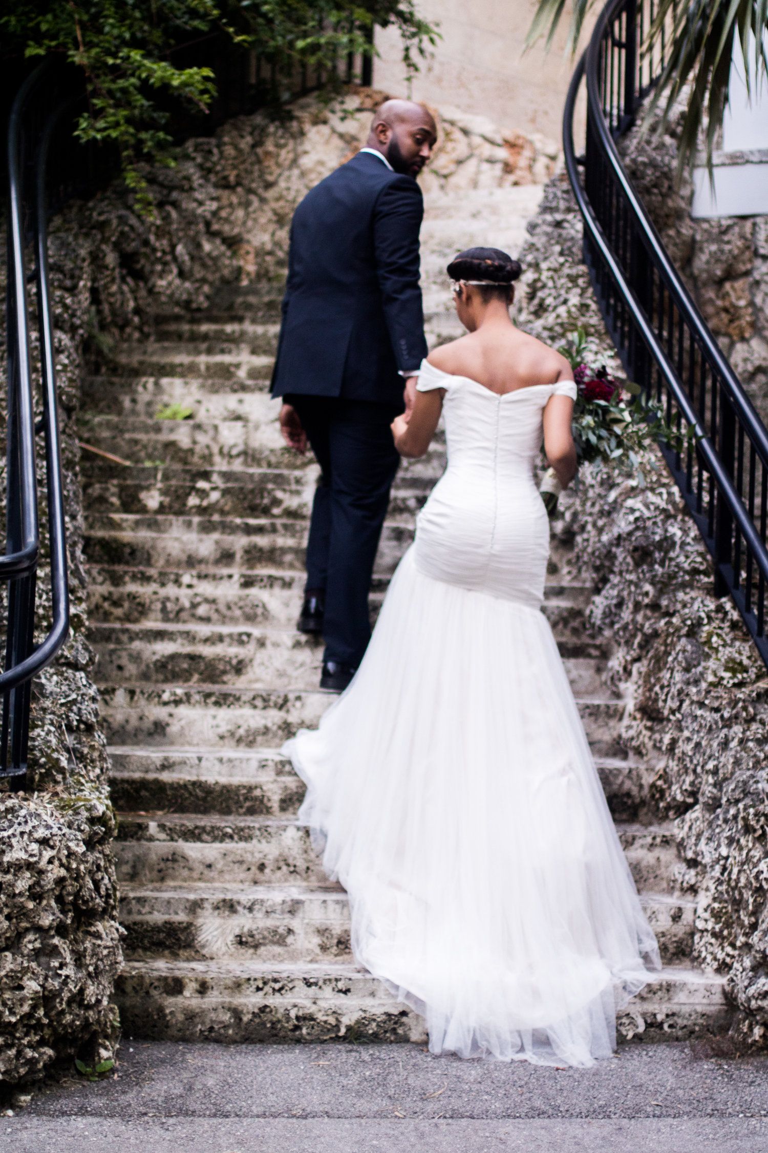 Wedding photography at Fairchild Botanical Gardens in Miami, Florida.