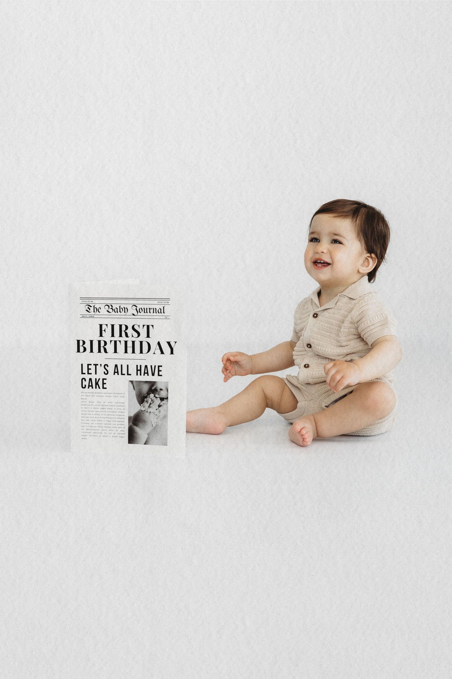 Baby's first birthday cake smash session in Dbayeh, Lebanon by Dounia Raphael Photography