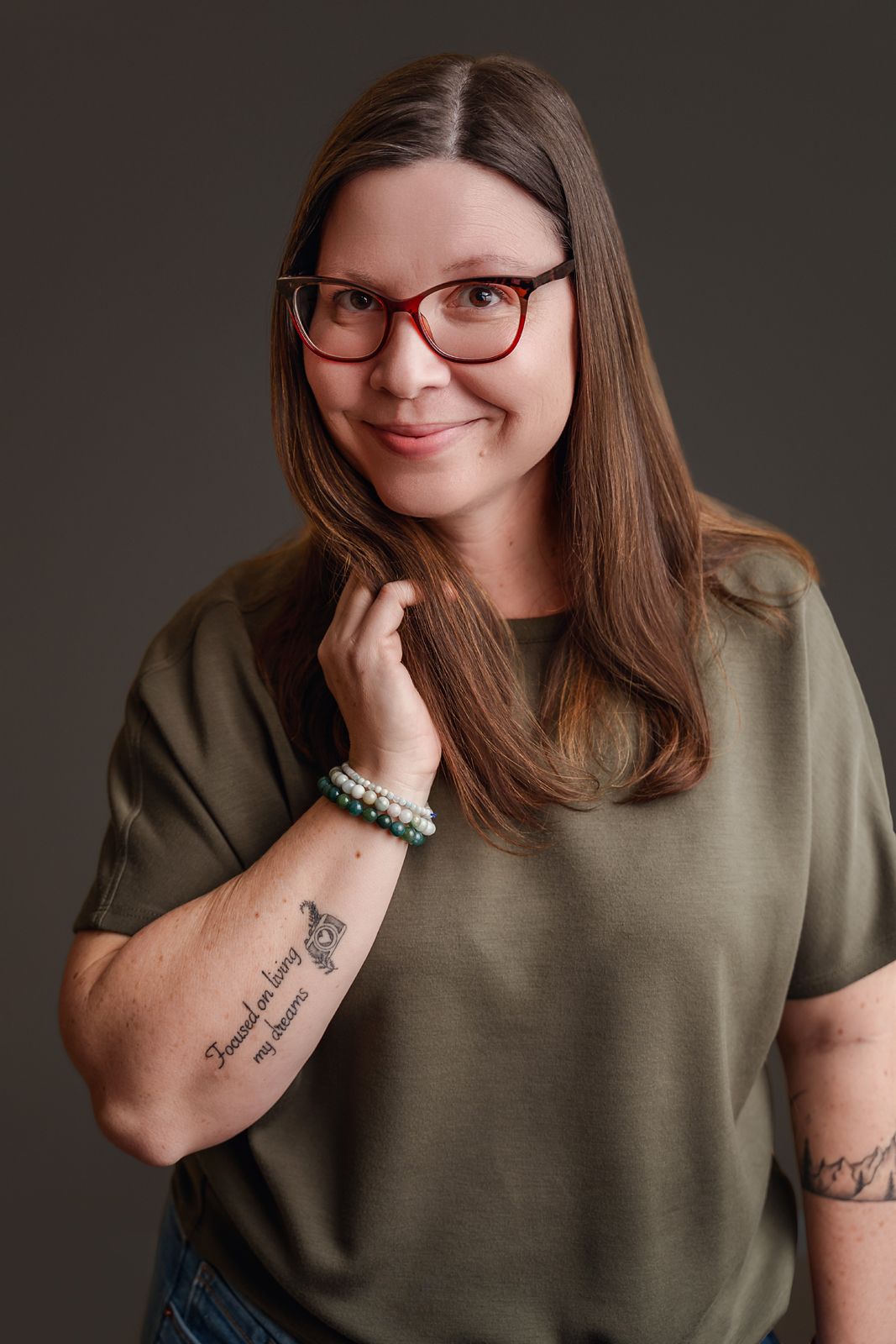 Self- Portrait of Kristen Feldman, the owner and Lexington SC's Maternity, Newborn and 1st Year Photographer.