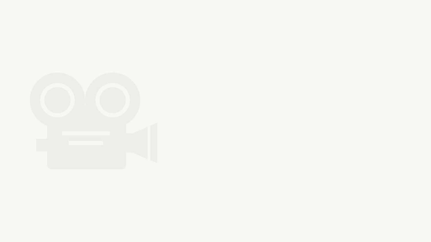 Simple grey film camera icon on white background.