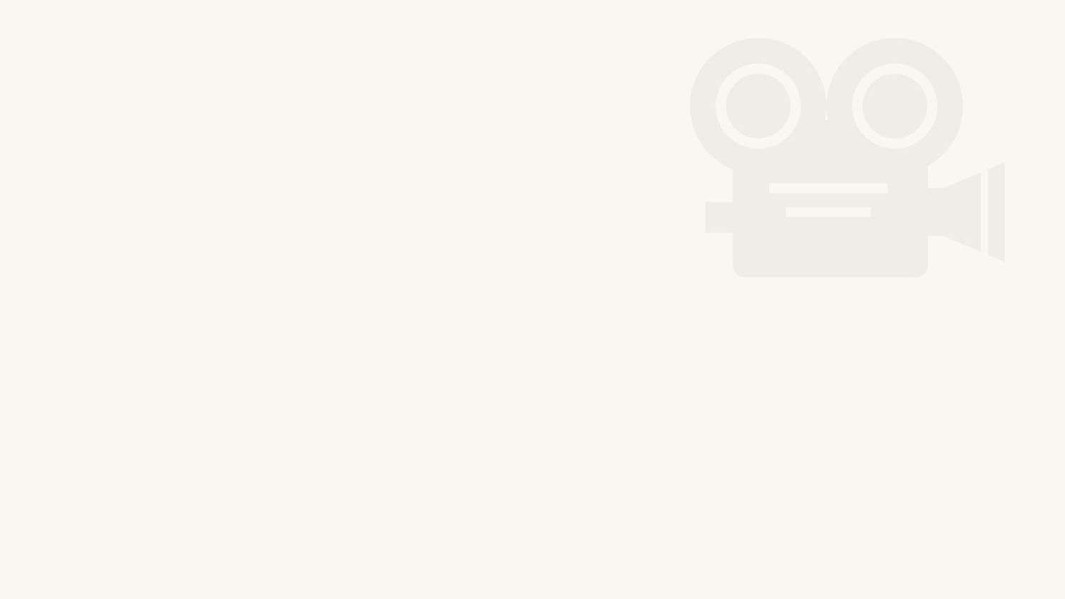 Simple grey film camera icon on white background.