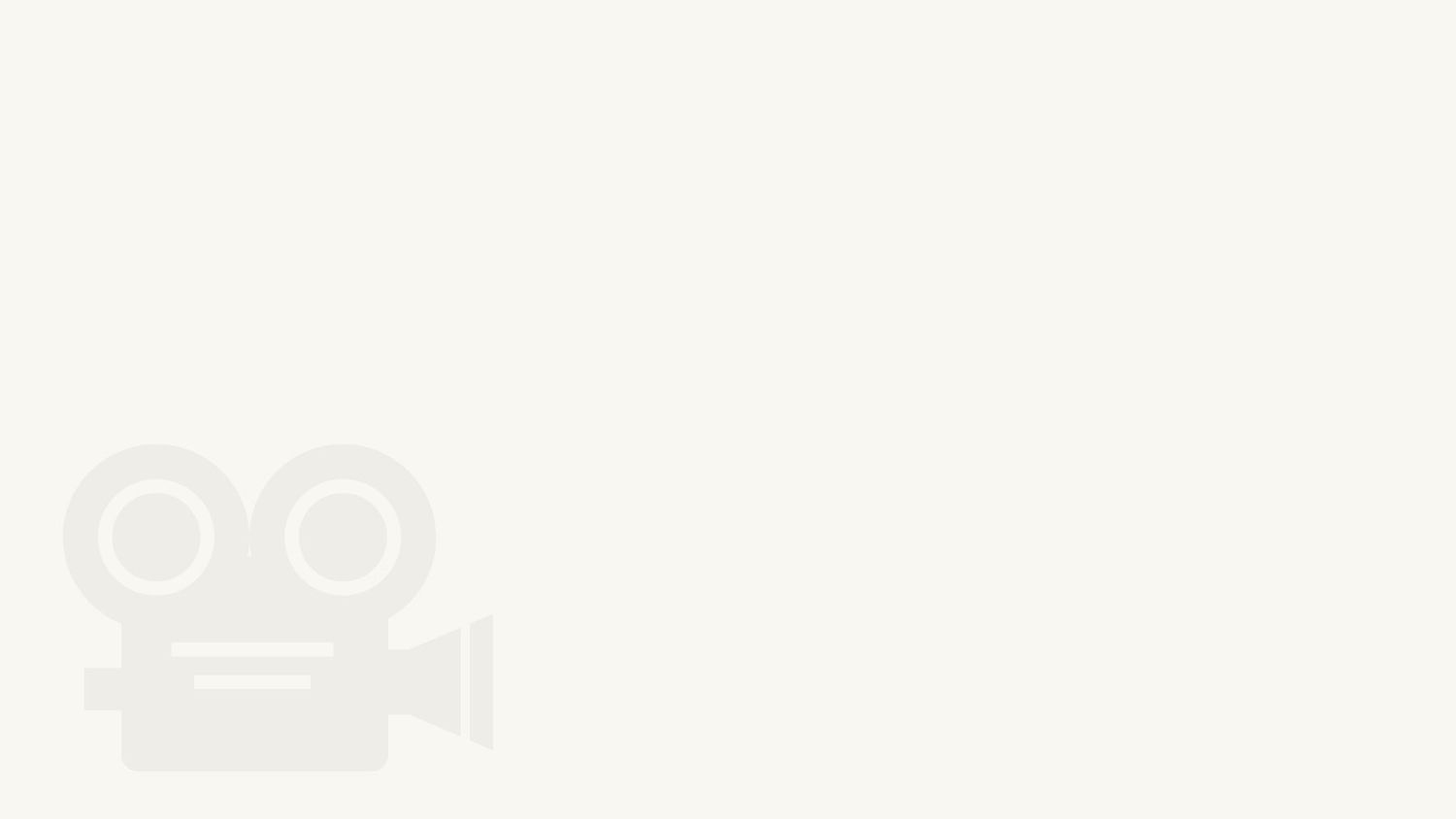 Simple grey film camera icon on white background.