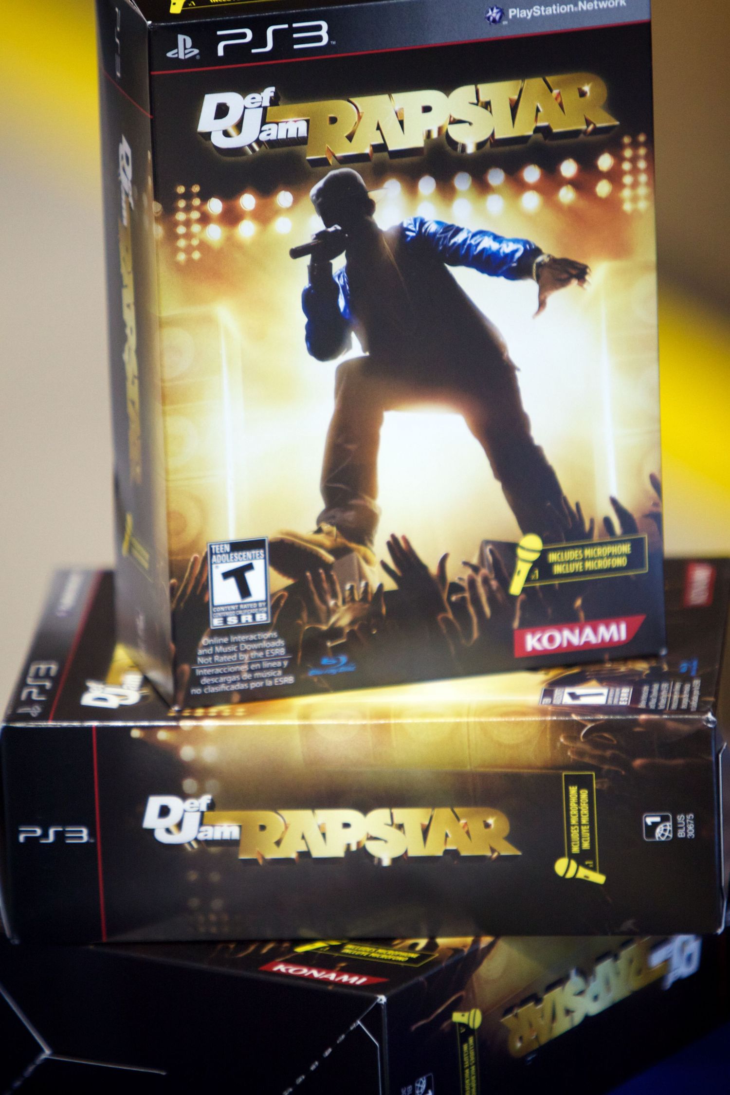 PlayStation 3 game case for Def Jam Rapstar displayed with dramatic lighting.