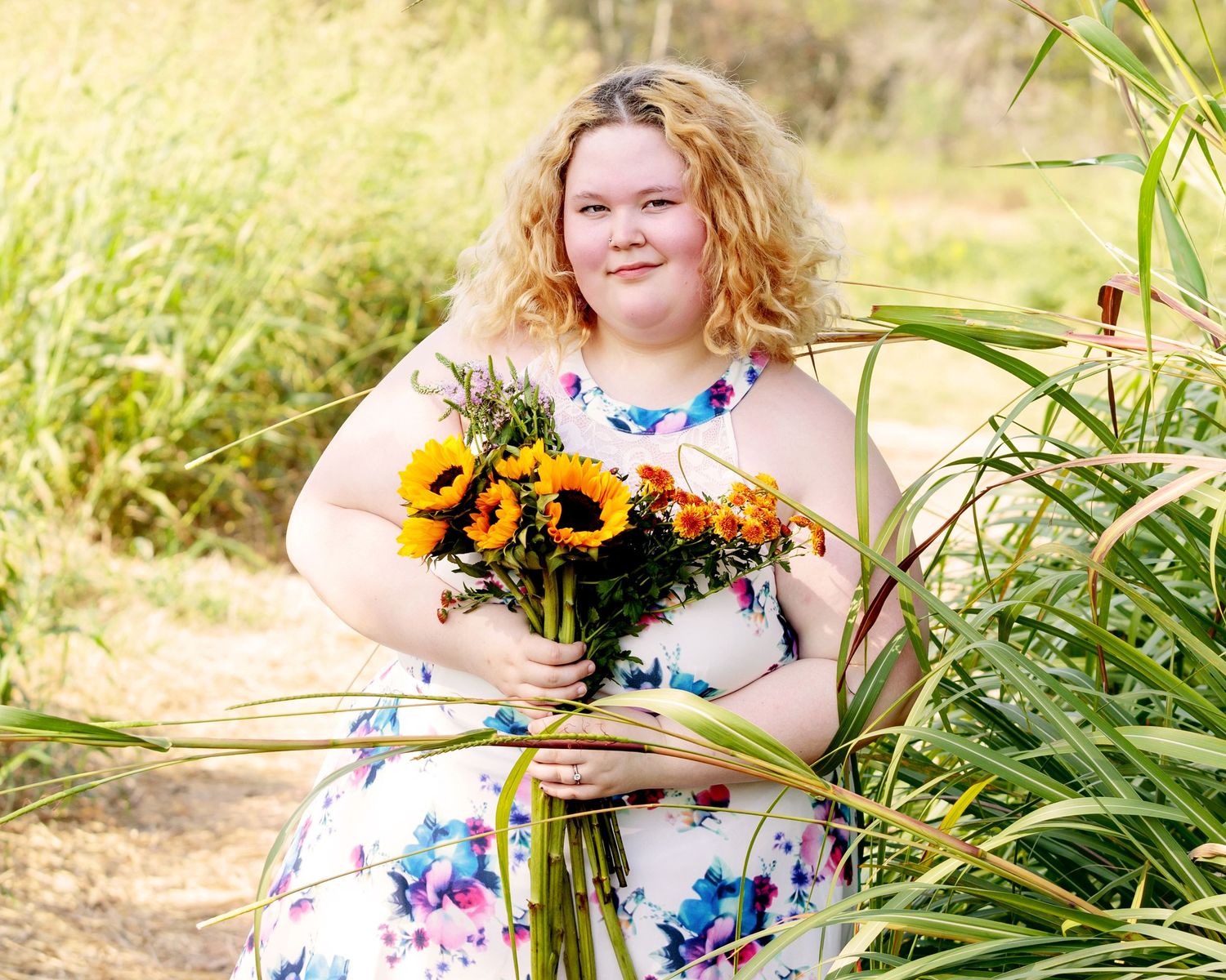 Senior portrait of a teen girl in natural light