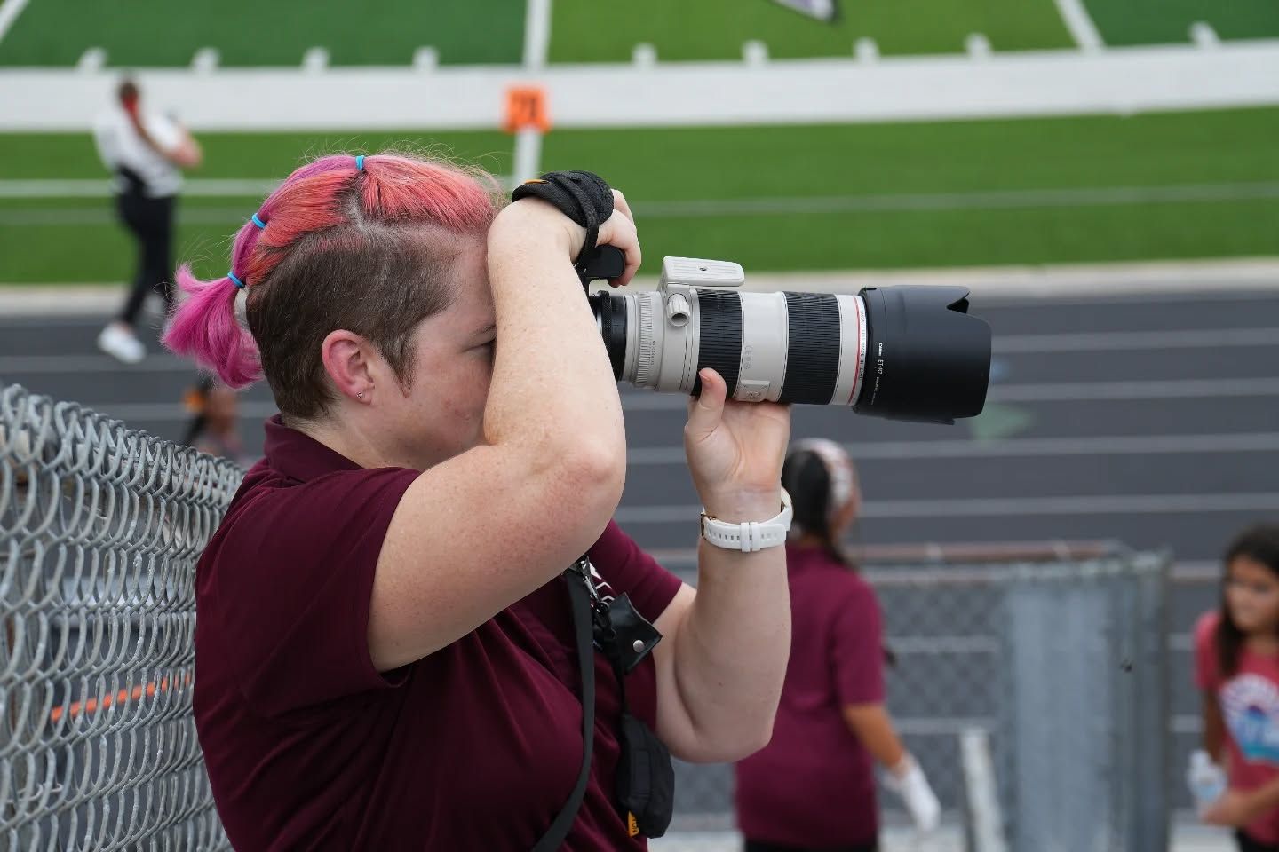 Environmental portrait of a photographer