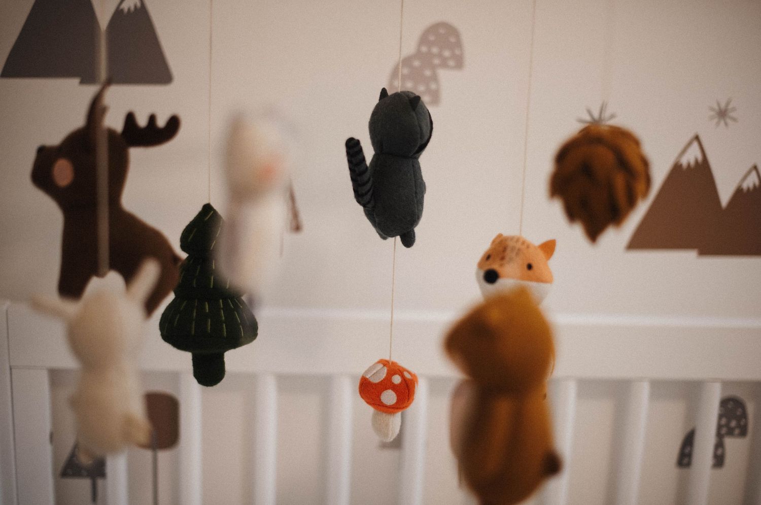 Lifestyle photographer working with families and newborns in Oakville capturing nursery details