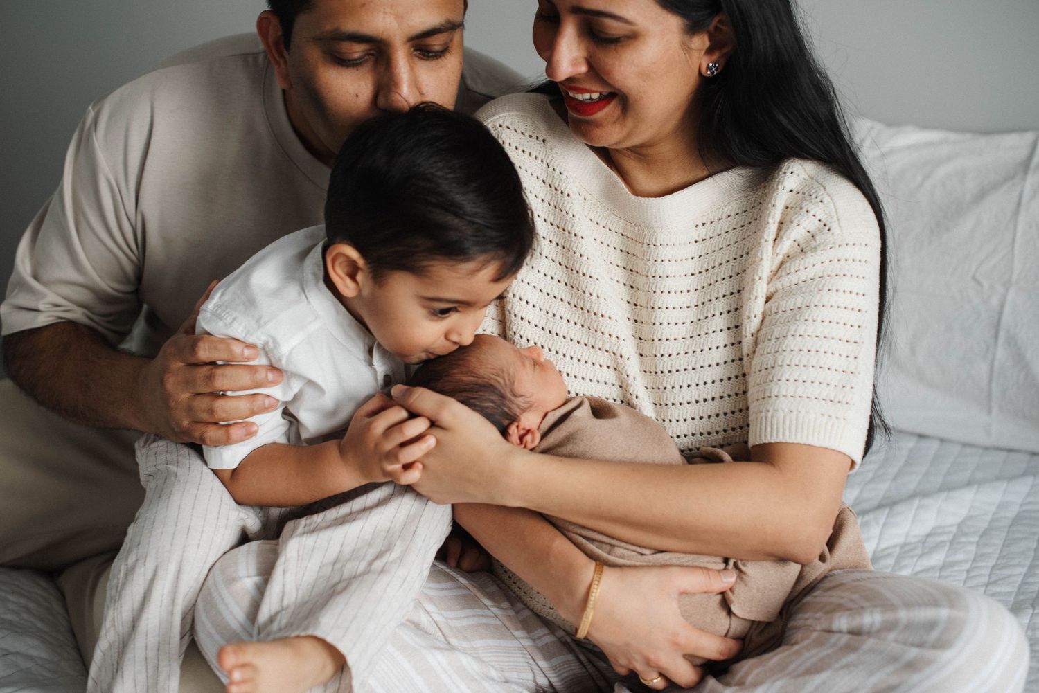 Lifestyle family photography in Oakville capturing natural connection at home