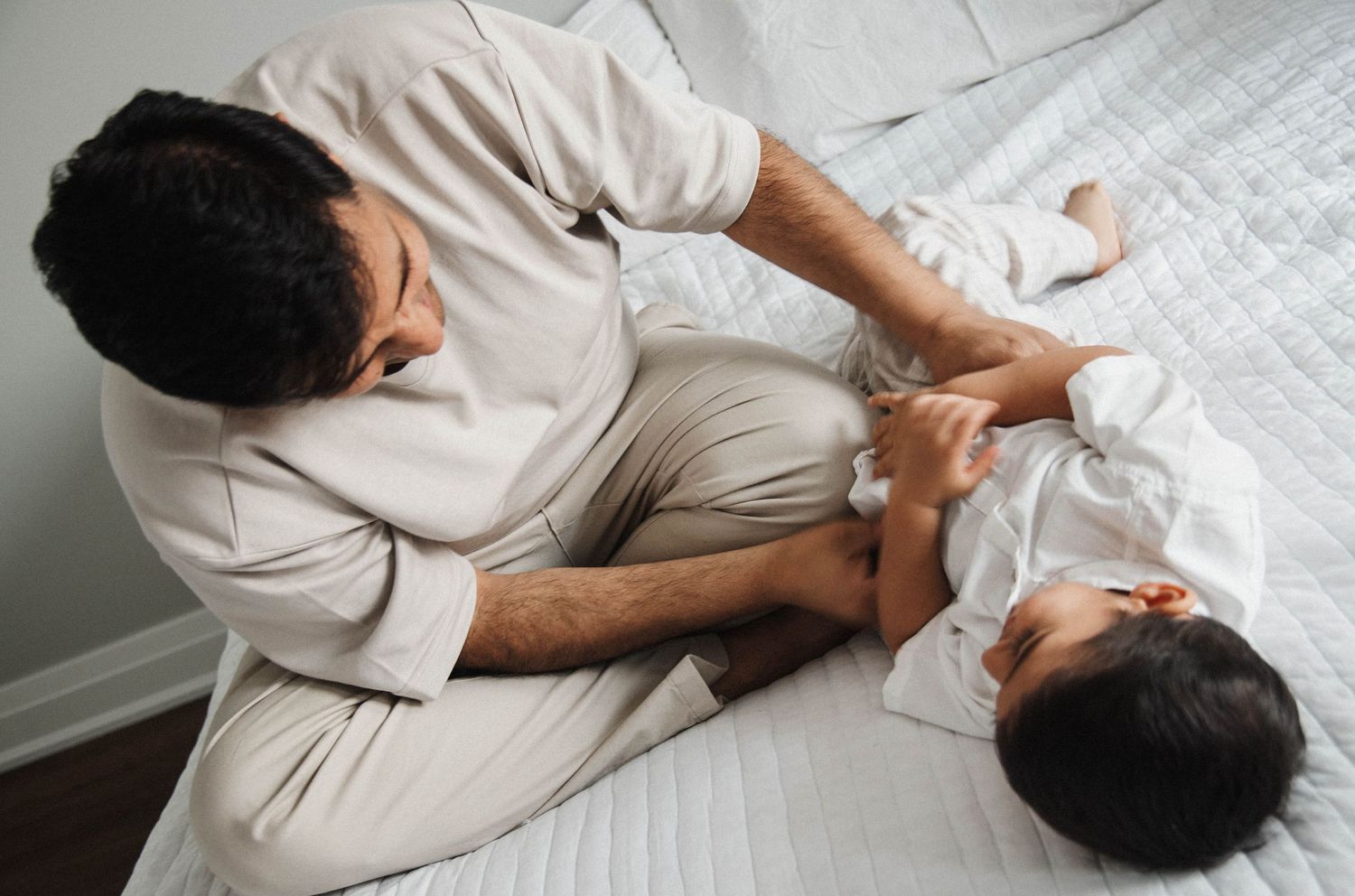 Documentary-style family photography showing connection and movement