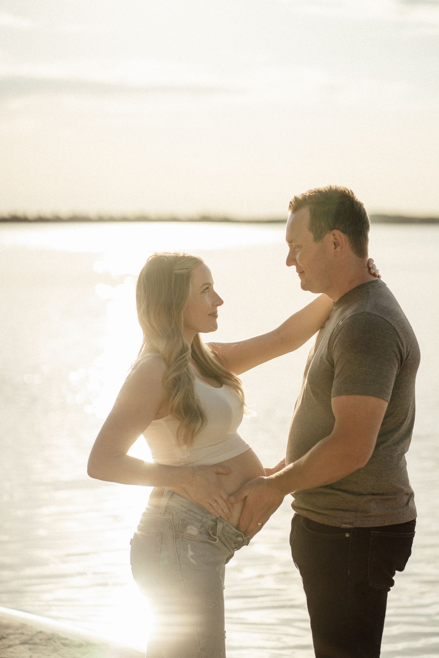 sunset maternity session