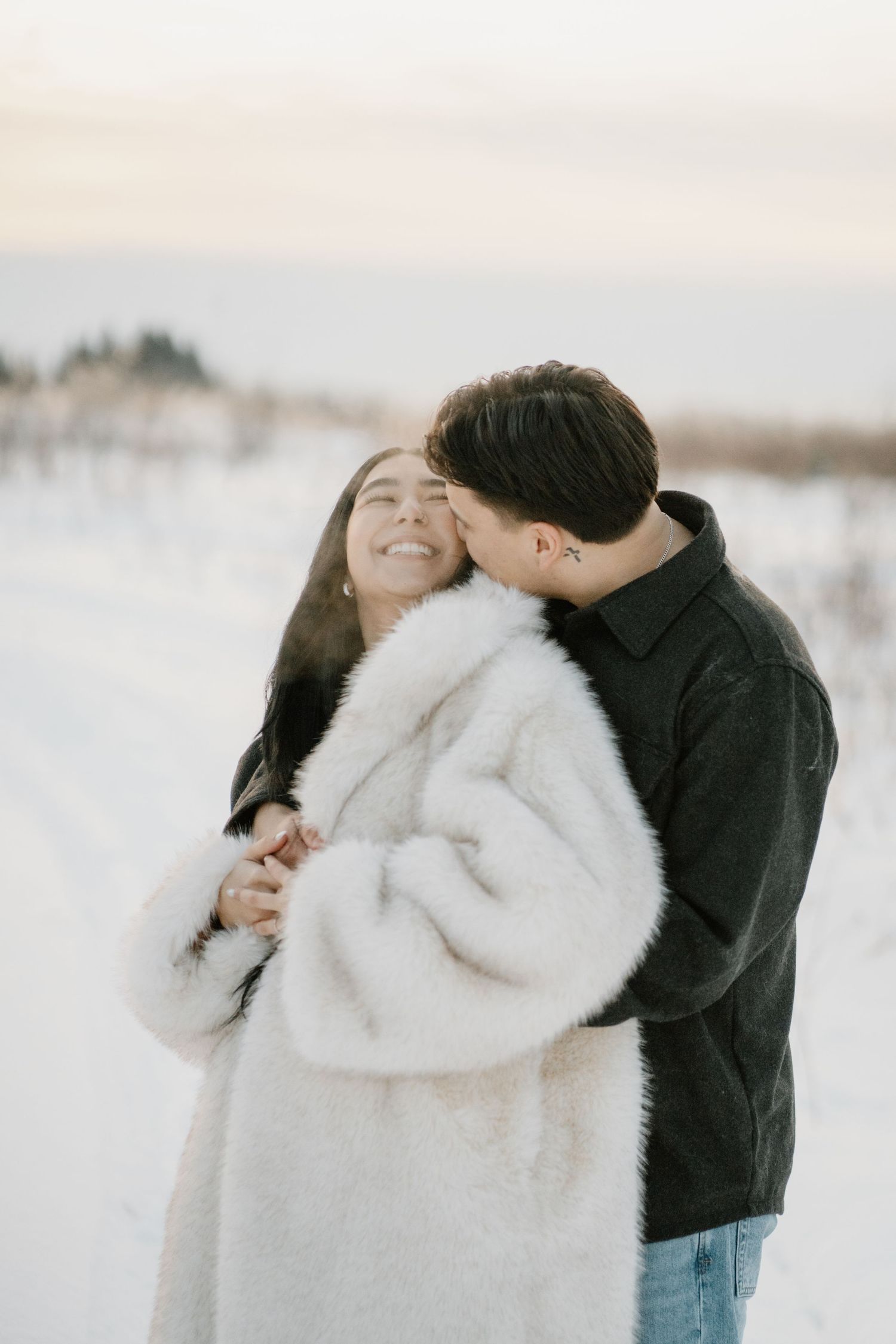 Cold Lake winter engagement