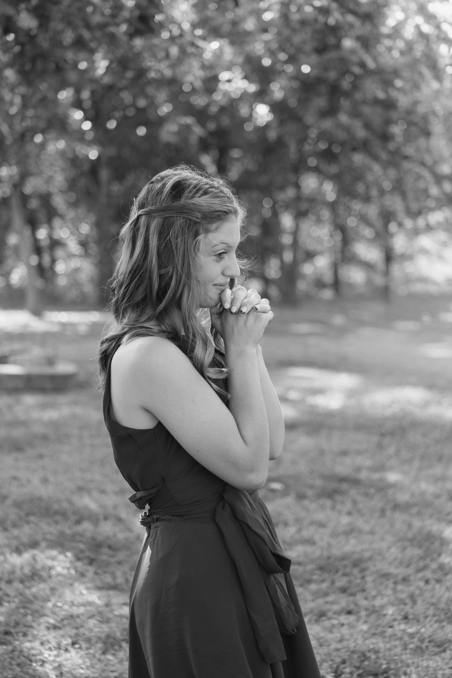 Emotional black and white sequence showing heartfelt reactions during a wedding ceremony.