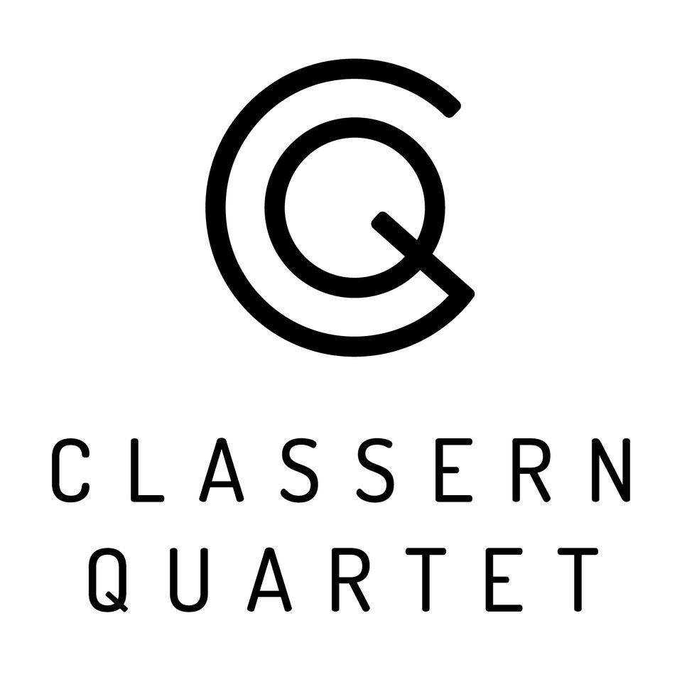 Black and white logo of Classern Quartet featuring overlapping C and Q letterforms in a modern minimalist design.