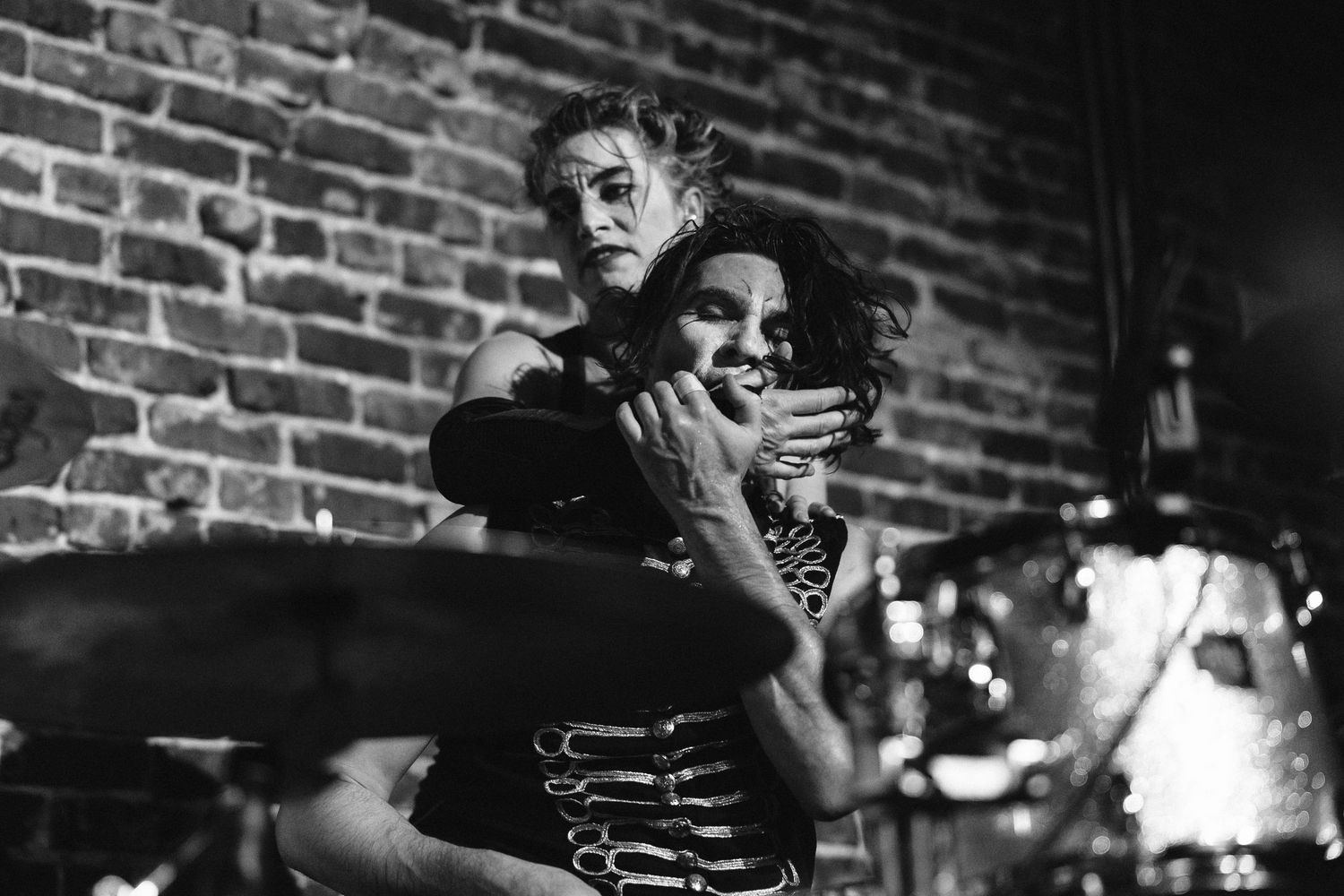 Amanda Palmer and Brian Viglione, Dresden Dolls, The Social Orlando FL, June 18 2023, black and white