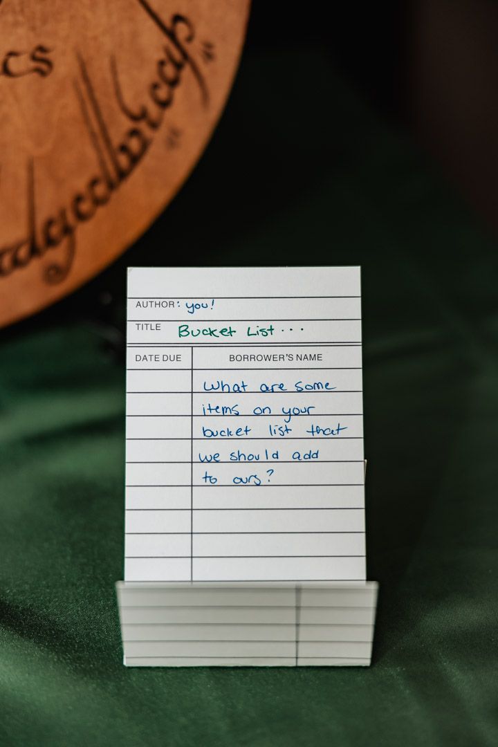Handwritten bucket list note on lined paper asking about steps to add on green background.