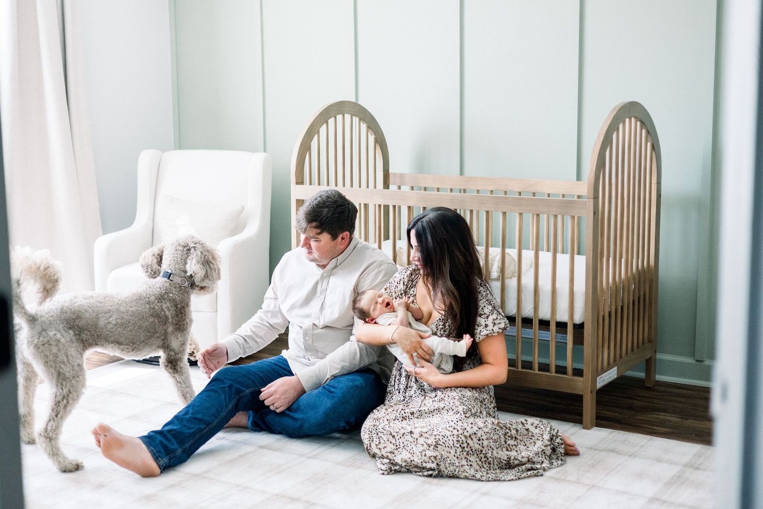 Natural lifestyle newborn session by Augusta newborn photographer Brittany Draht