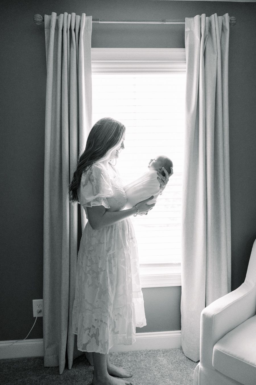 Cozy in-home newborn session with parents and baby in Augusta, Georgia