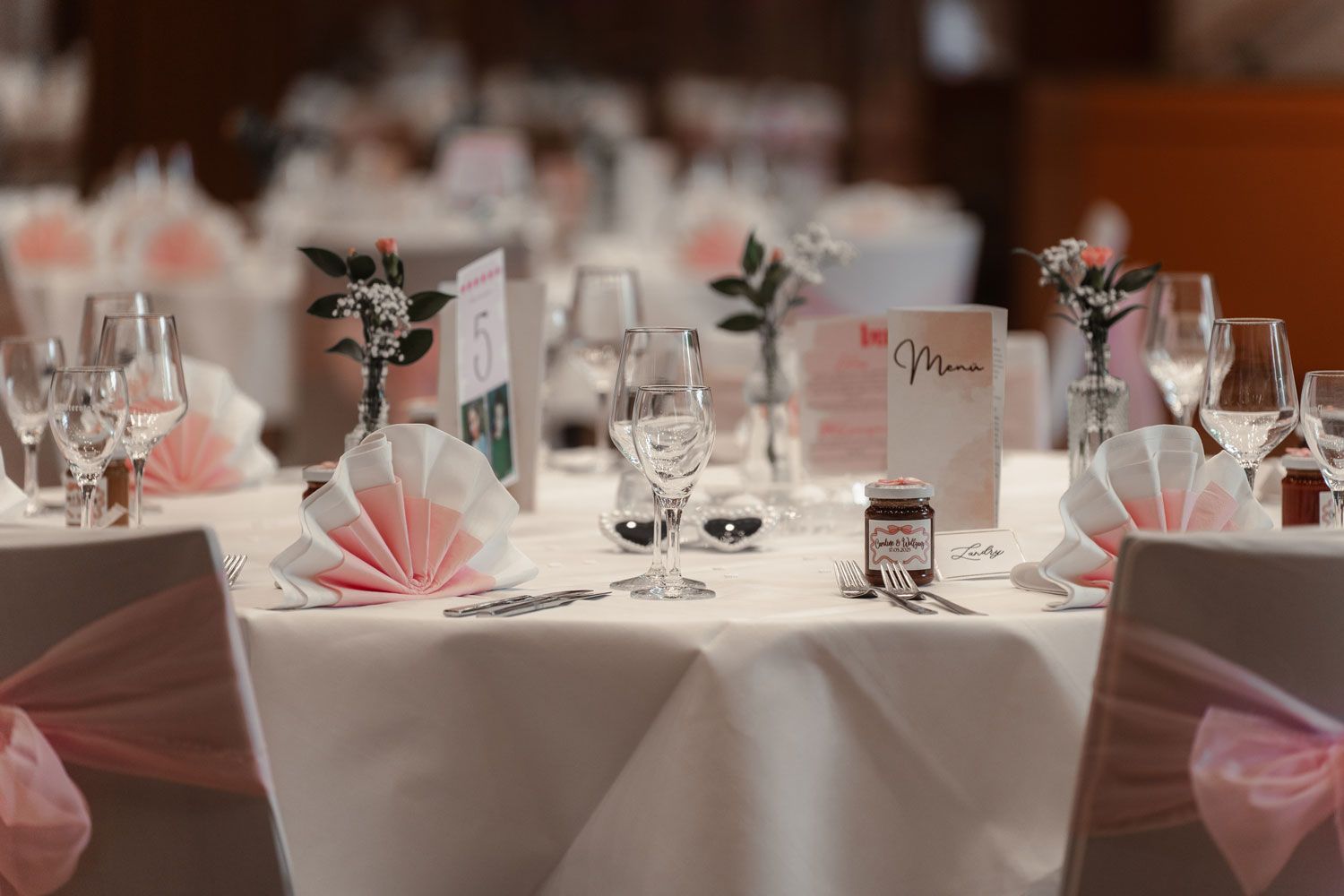 Tischdekoration von Fingerschwur Hochzeiten